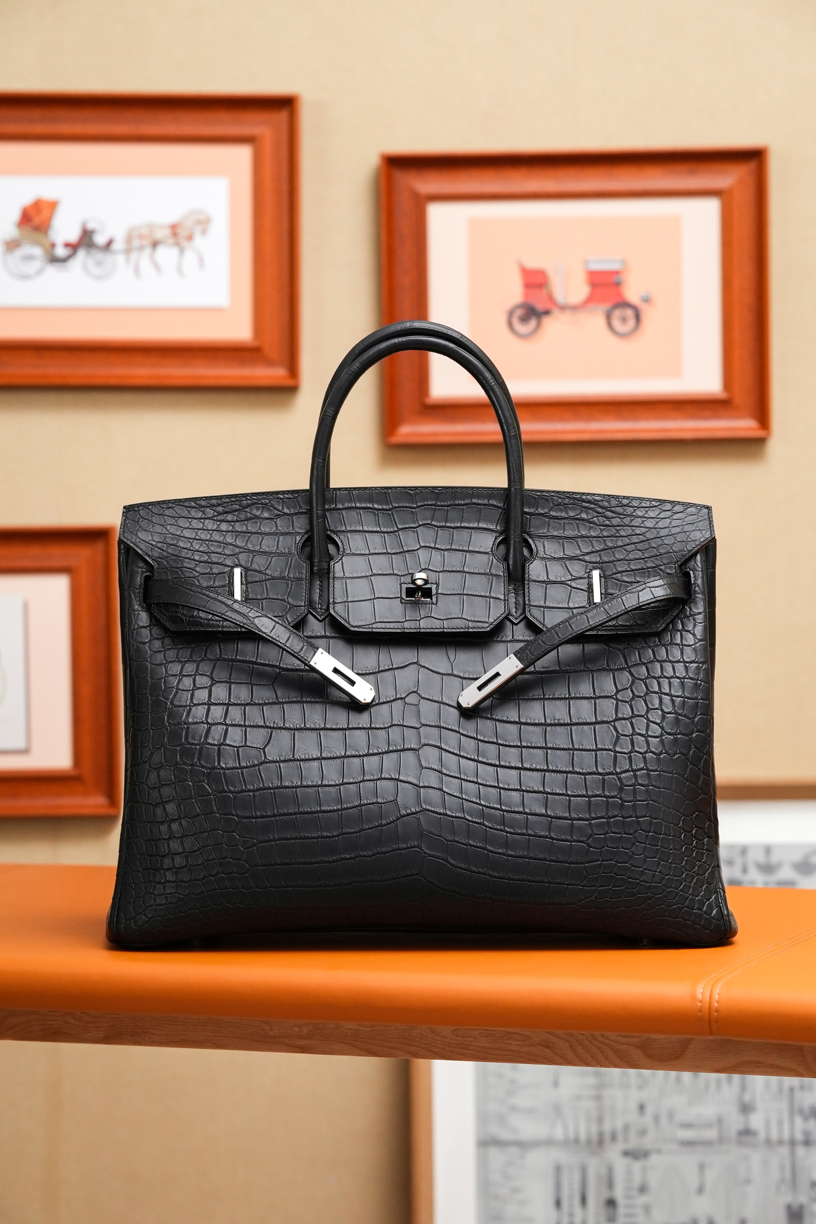 BK-2024 All Handmade Golden / Sliver Hardware Nior Matte Nile crocodile leather