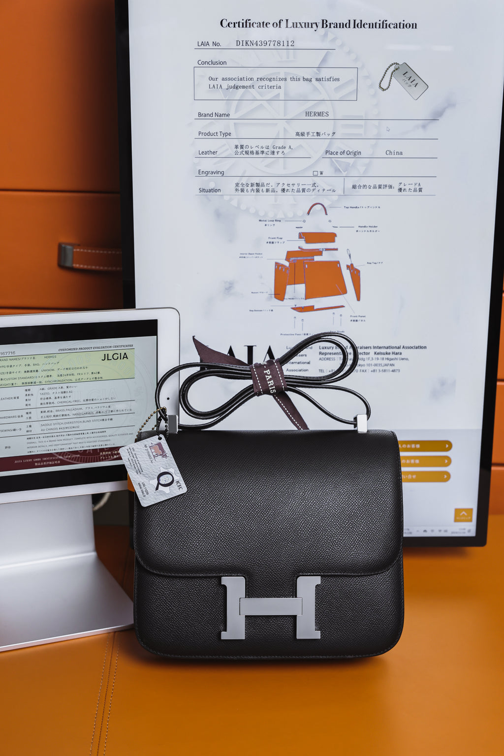 Constance- All Handmade Golden / Sliver Hardware  Noir Ep eather