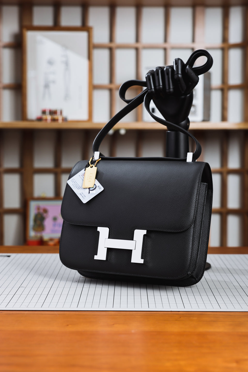 Constance- All Handmade Golden / Sliver Hardware  Noir Ep eather