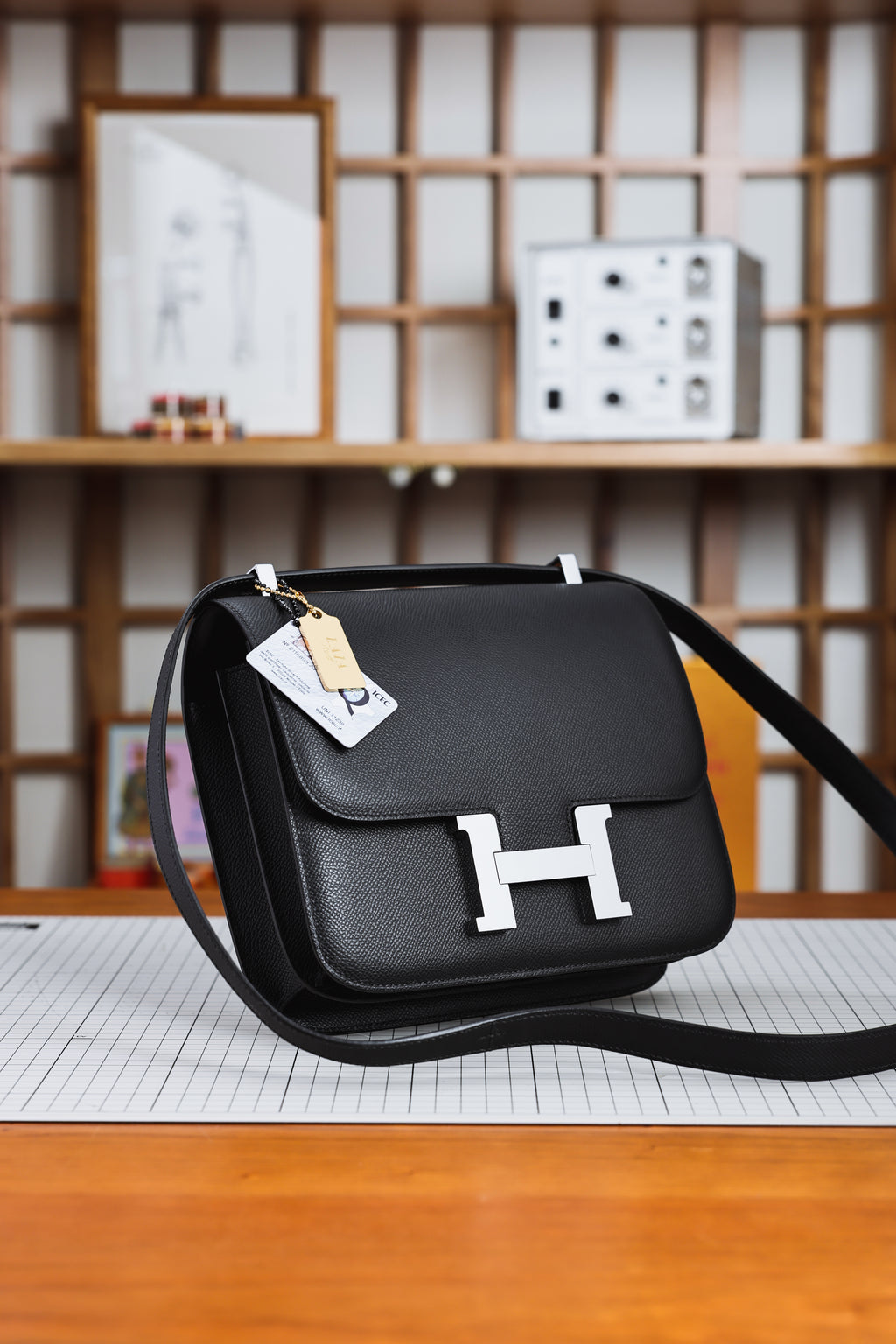 Constance- All Handmade Golden / Sliver Hardware  Noir Ep eather