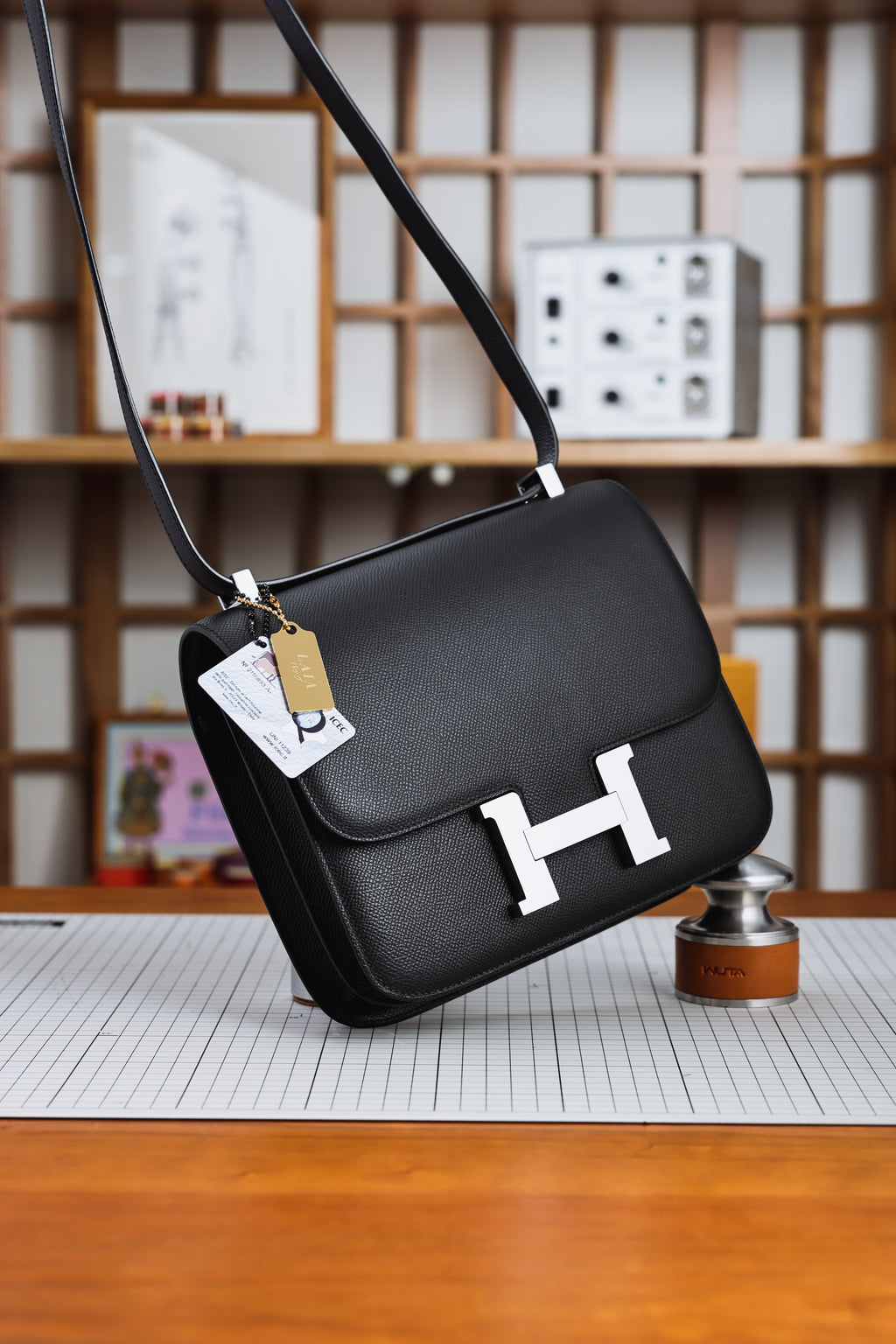 Constance- All Handmade Golden / Sliver Hardware  Noir Ep eather