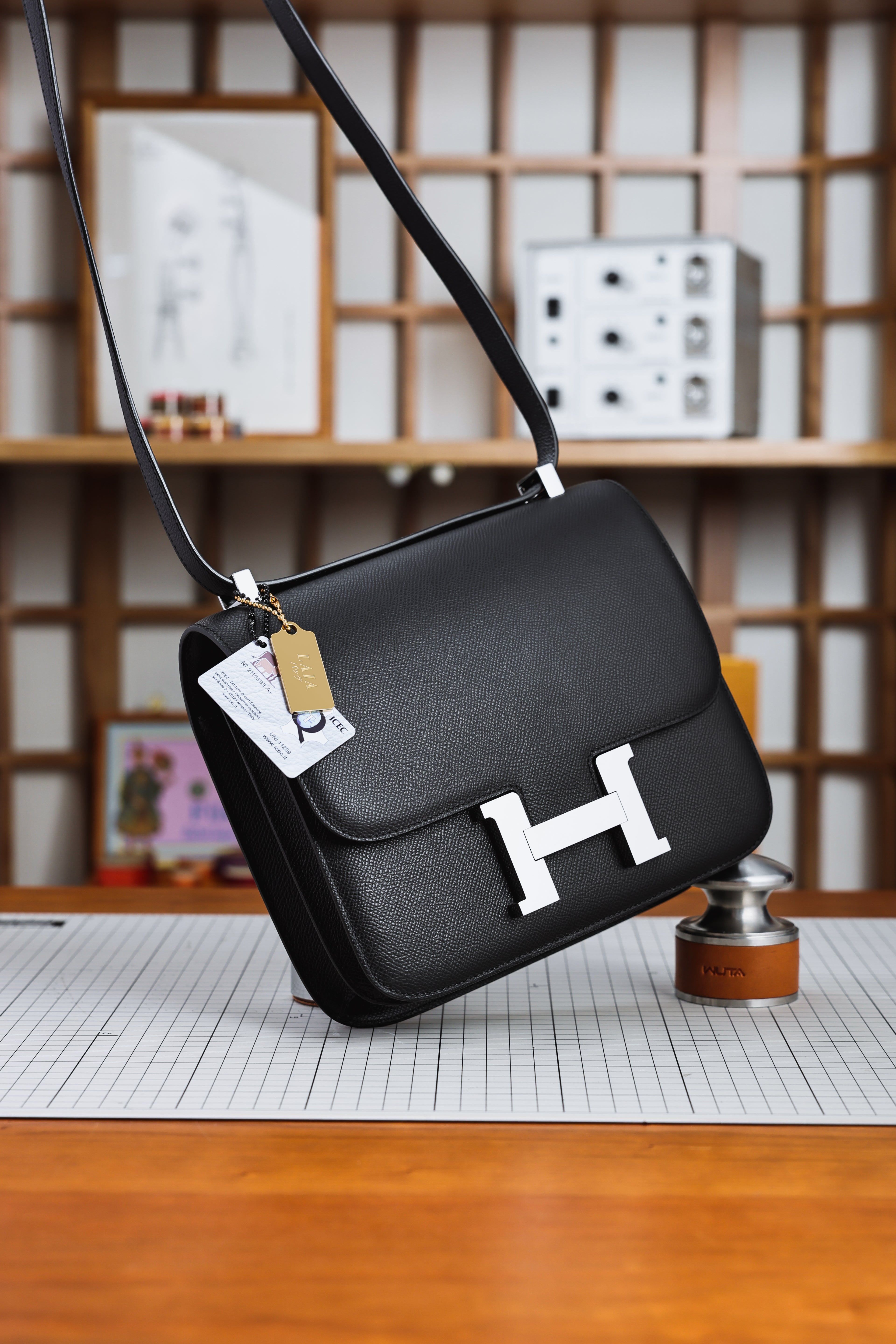 Constance- All Handmade Golden / Sliver Hardware  Noir Ep eather