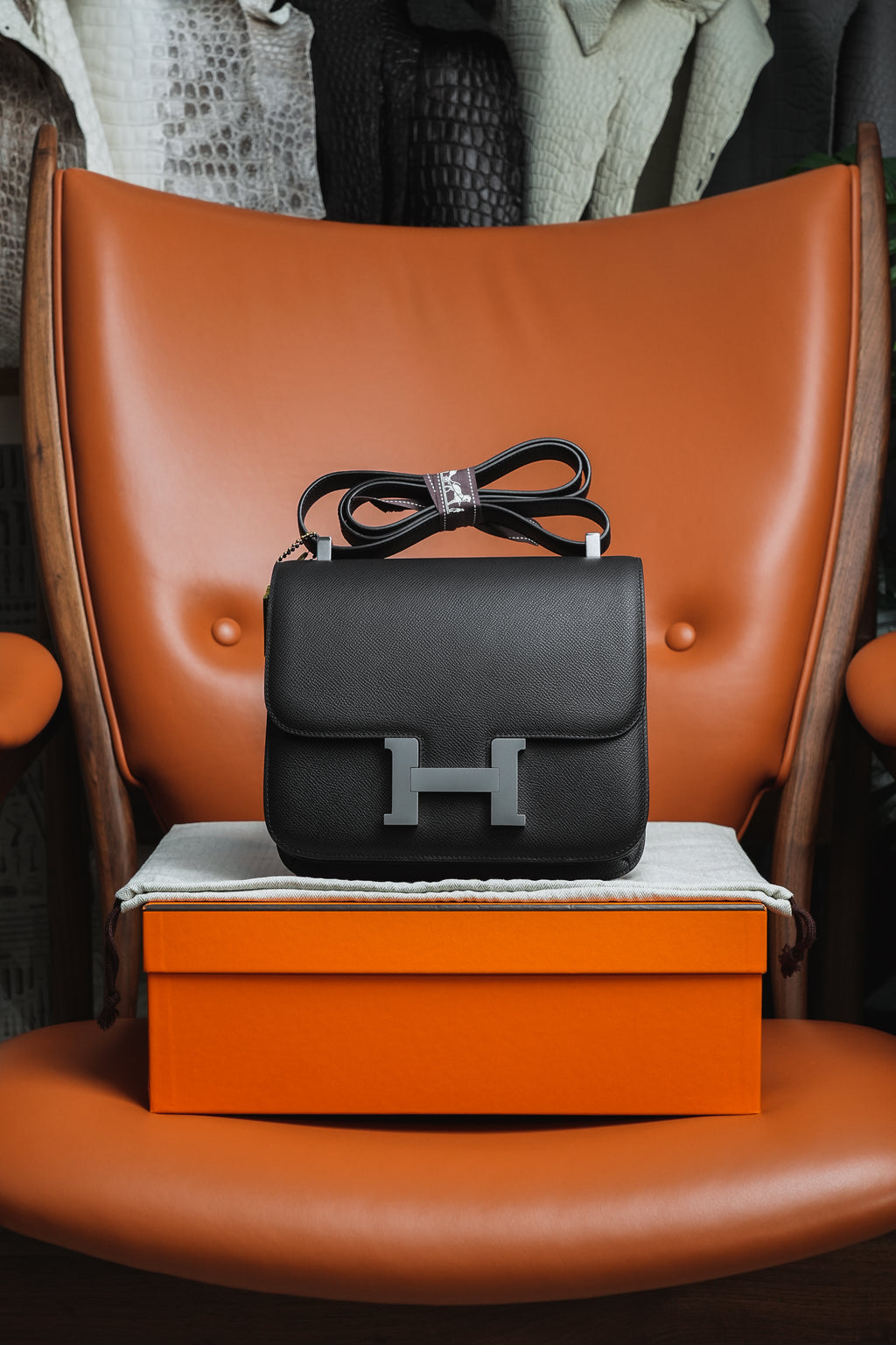 Constance- All Handmade Golden / Sliver Hardware  Noir Ep eather