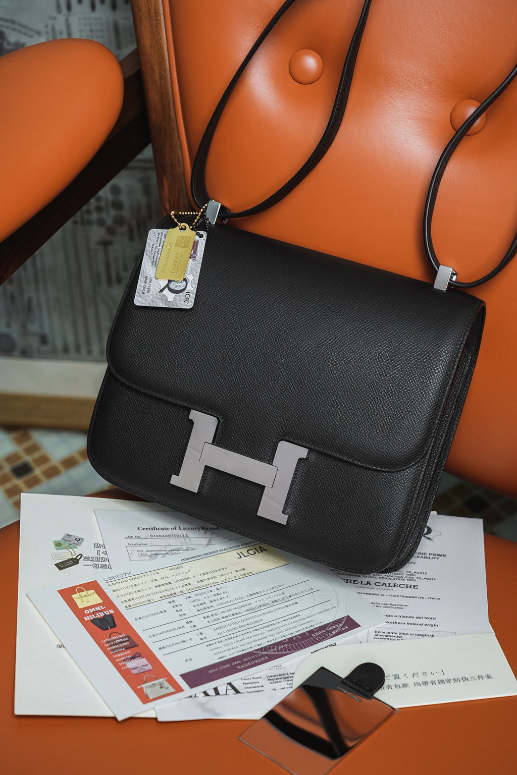 Constance- All Handmade Golden / Sliver Hardware  Noir Ep eather