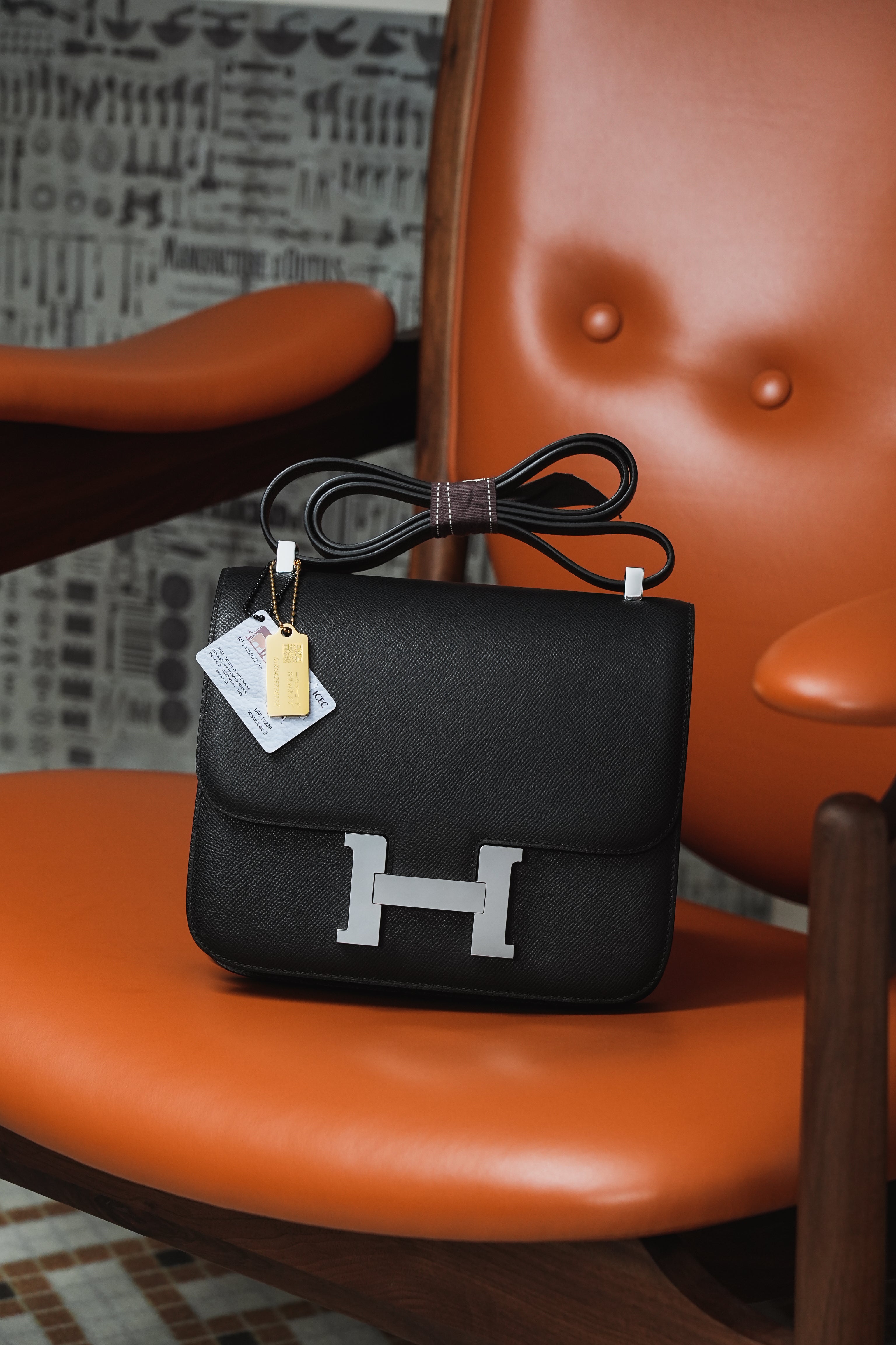 Constance- All Handmade Golden / Sliver Hardware  Noir Ep eather