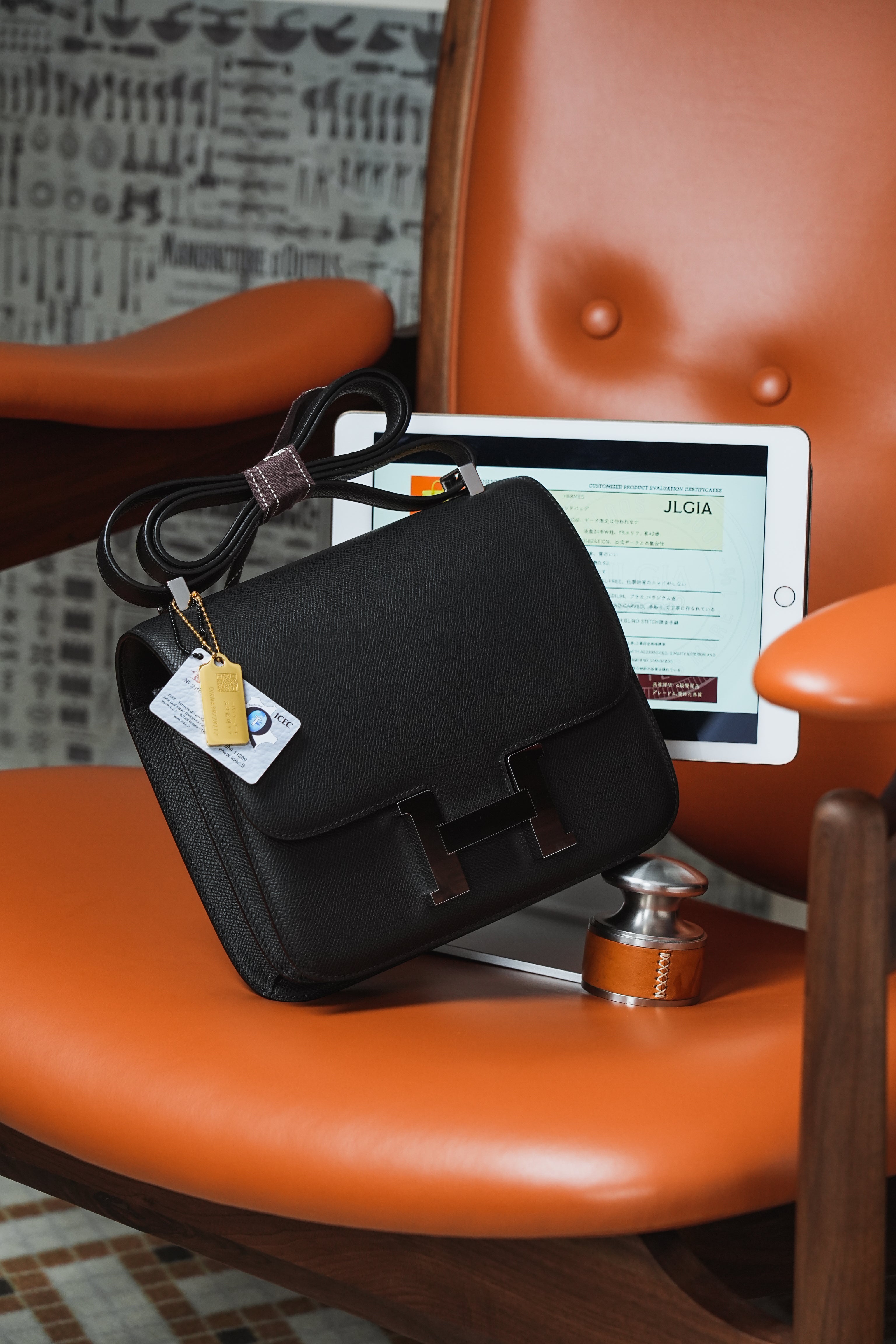 Constance- All Handmade Golden / Sliver Hardware  Noir Ep eather