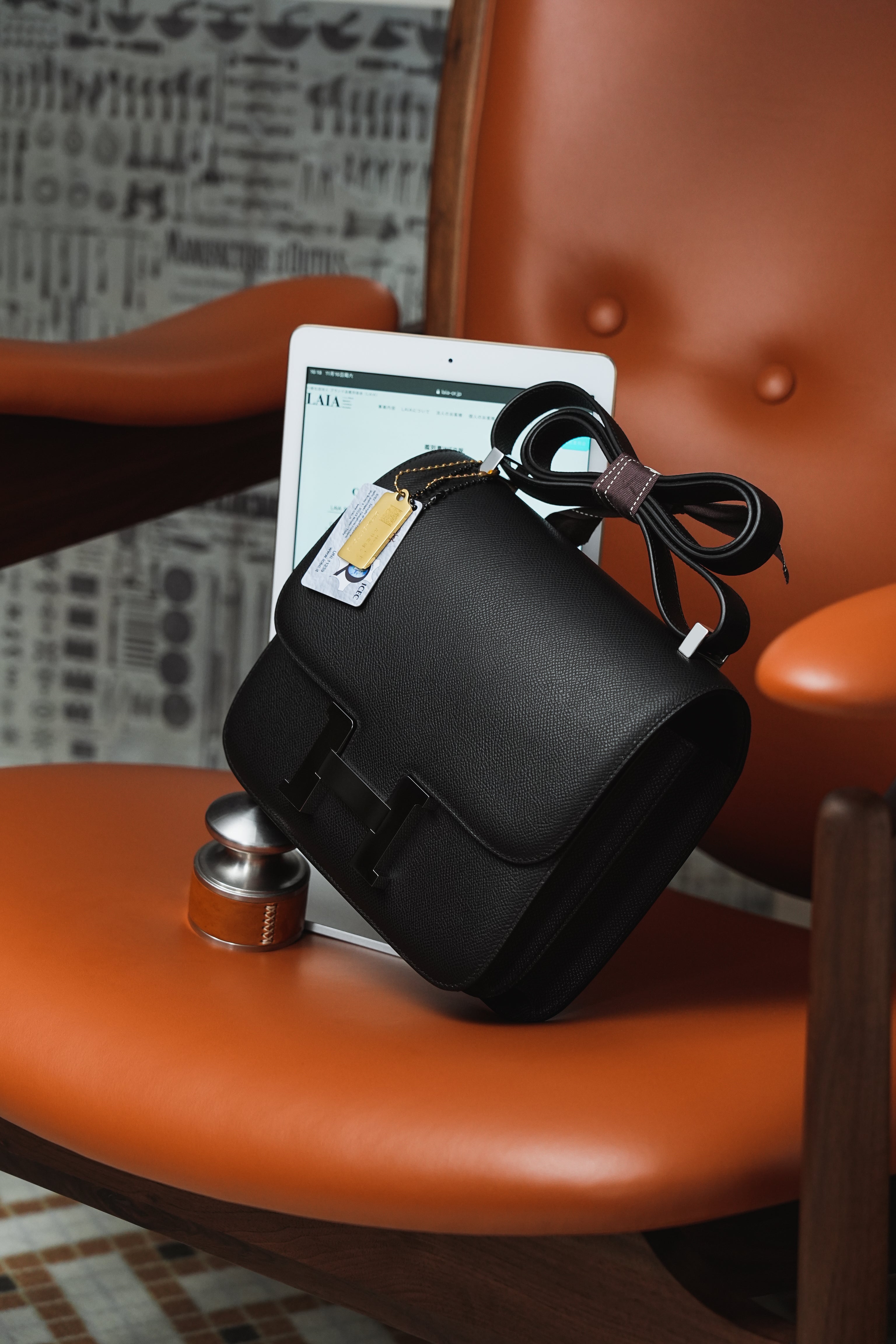 Constance- All Handmade Golden / Sliver Hardware  Noir Ep eather