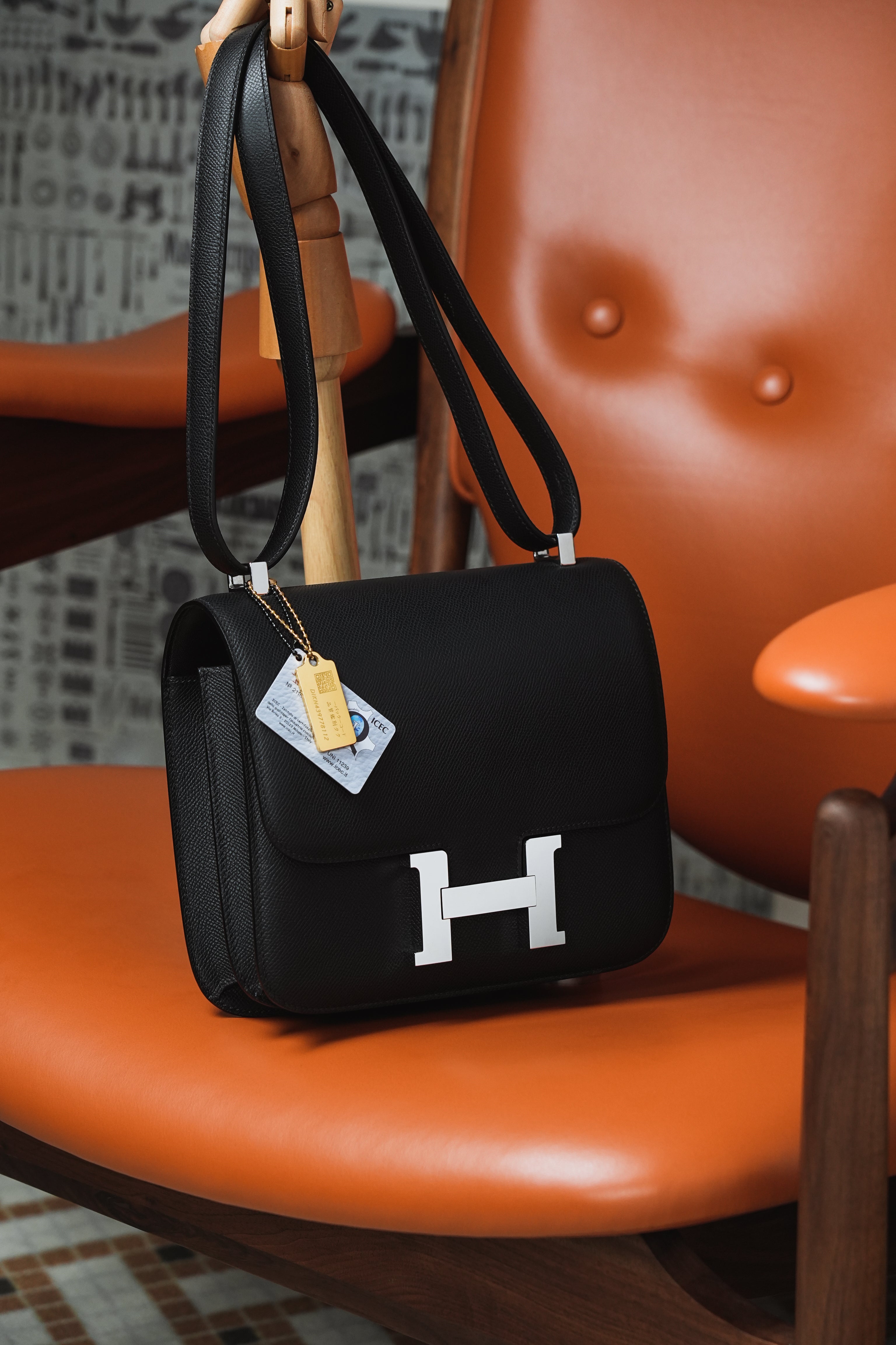 Constance- All Handmade Golden / Sliver Hardware  Noir Ep eather