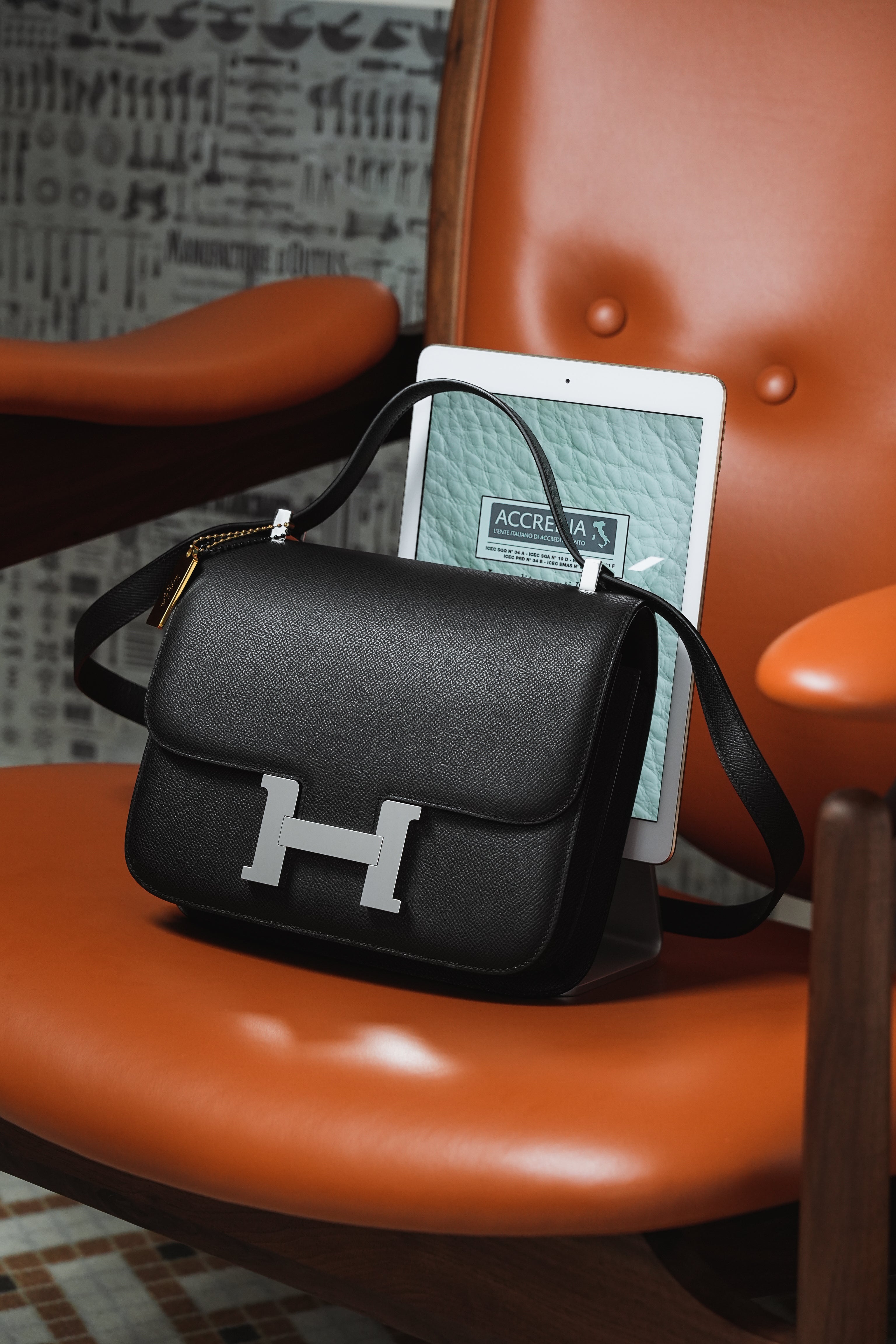 Constance- All Handmade Golden / Sliver Hardware  Noir Ep eather