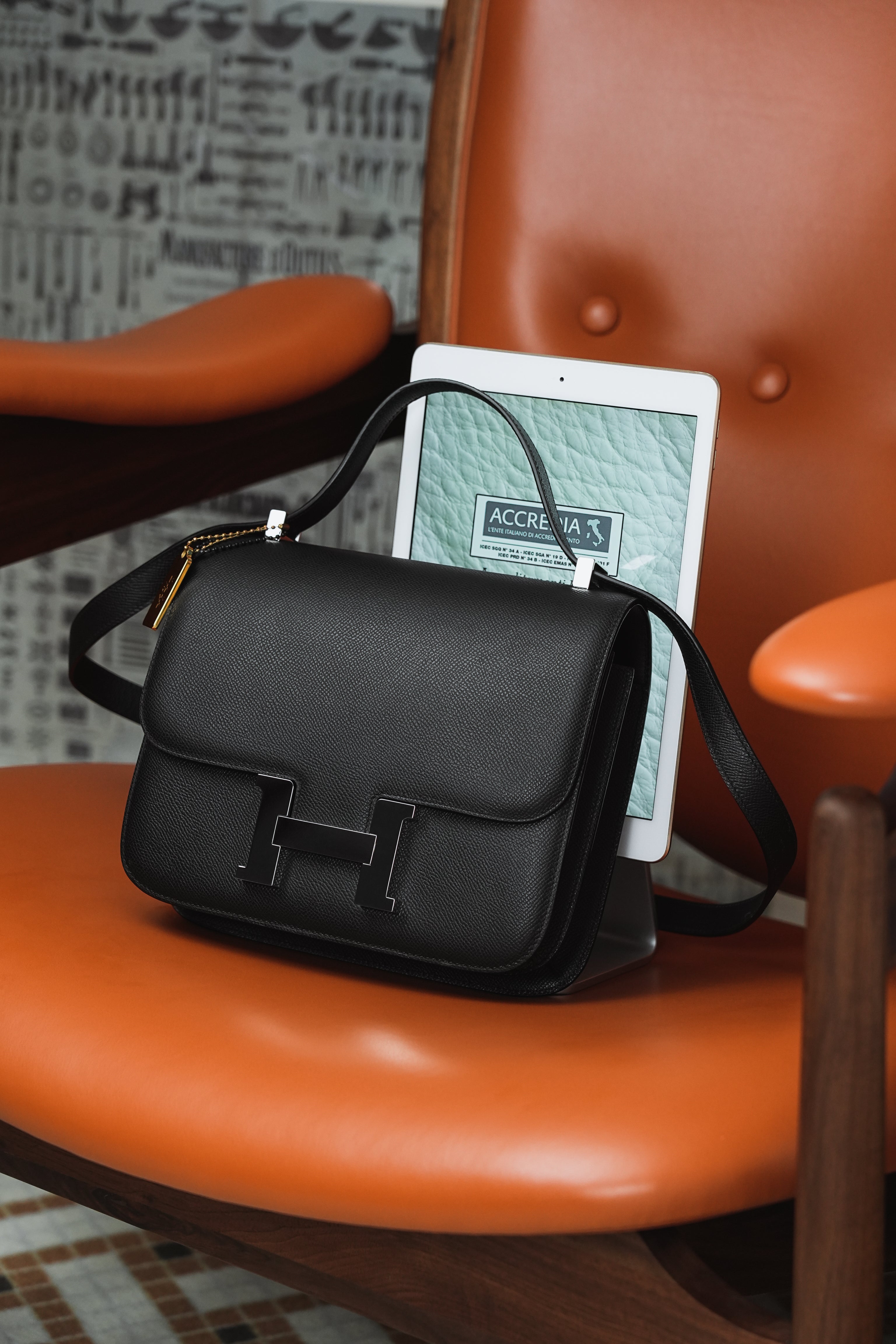 Constance- All Handmade Golden / Sliver Hardware  Noir Ep eather