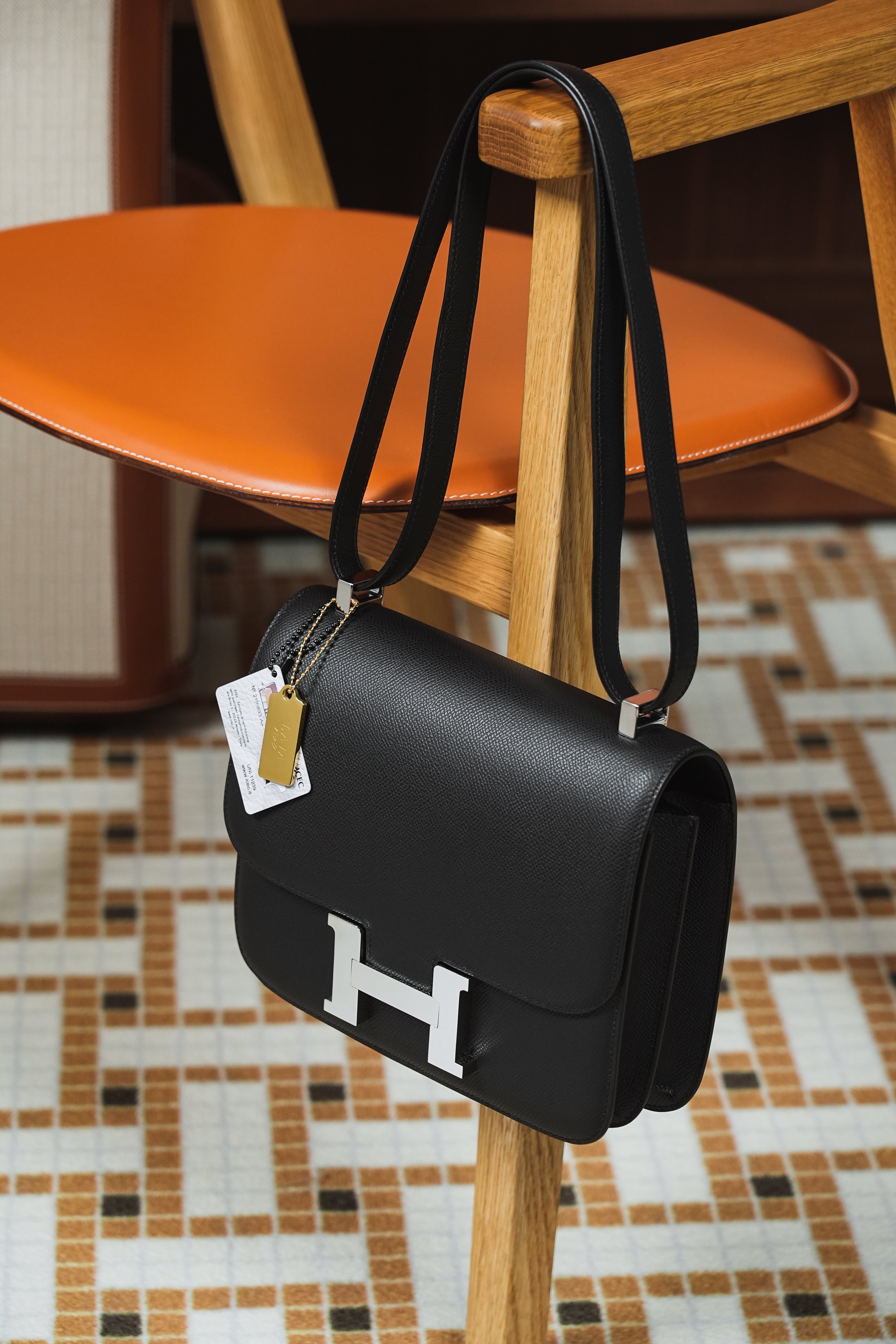 Constance- All Handmade Golden / Sliver Hardware  Noir Ep eather