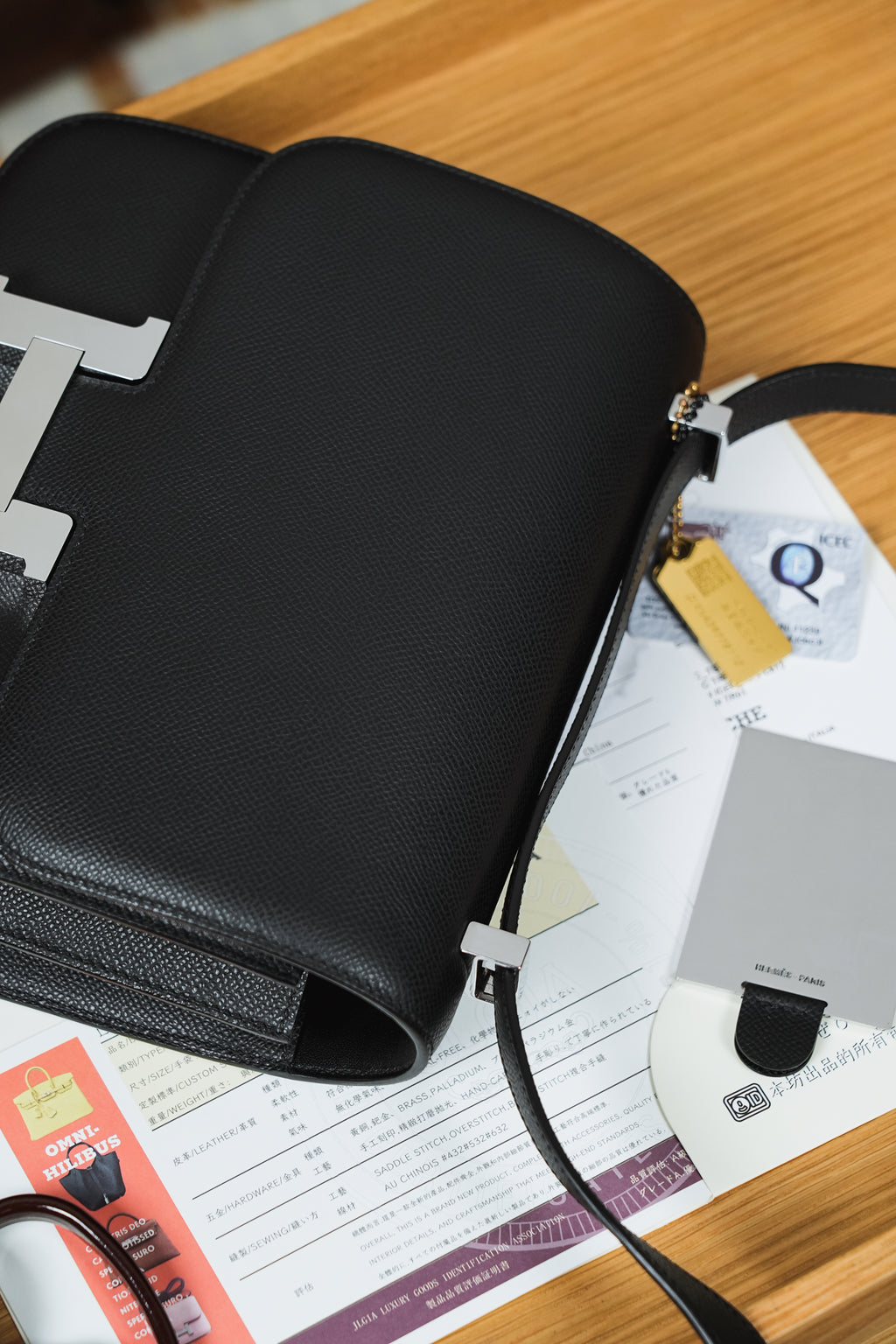 Constance- All Handmade Golden / Sliver Hardware  Noir Ep eather