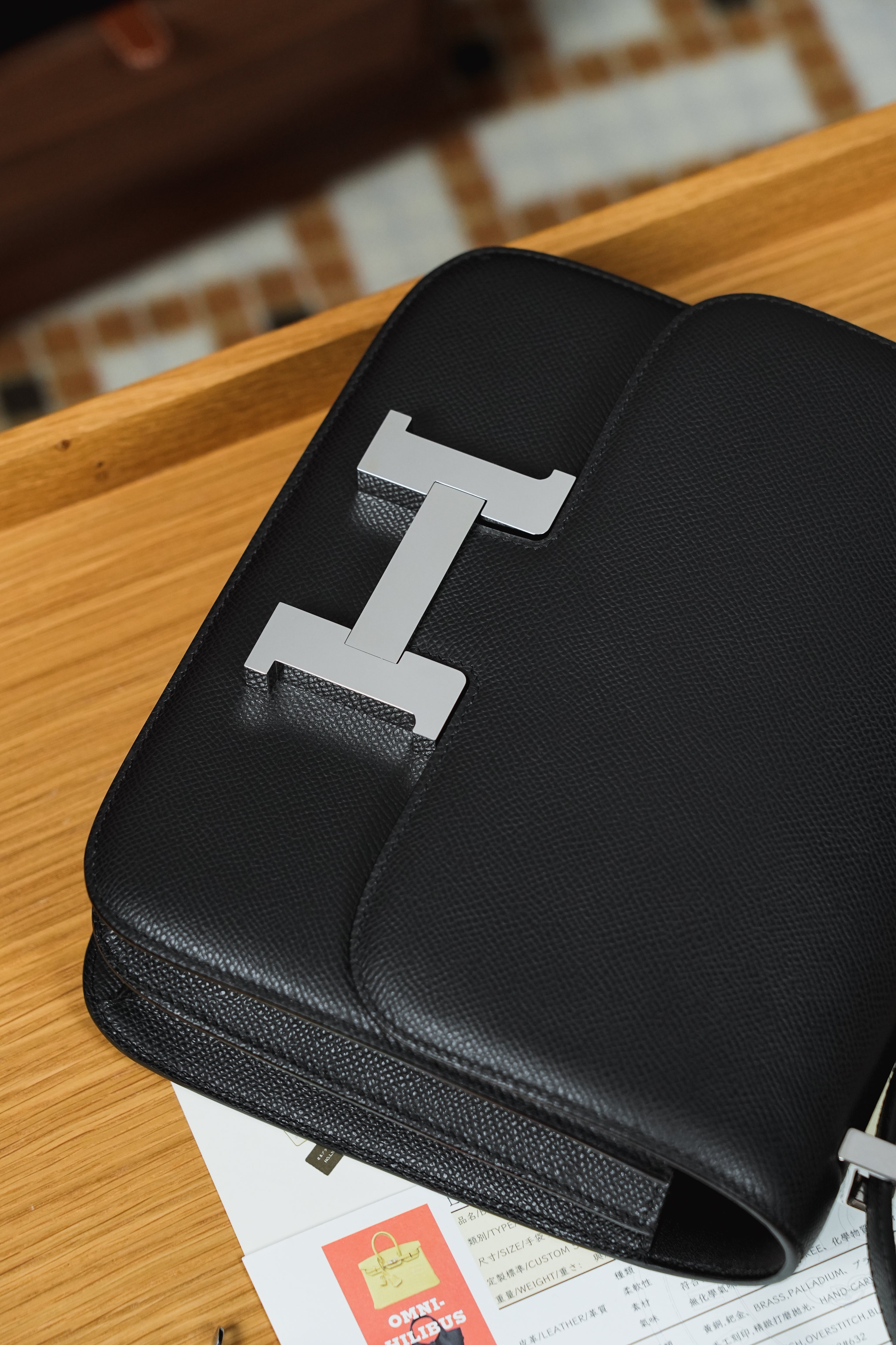 Constance- All Handmade Golden / Sliver Hardware  Noir Ep eather