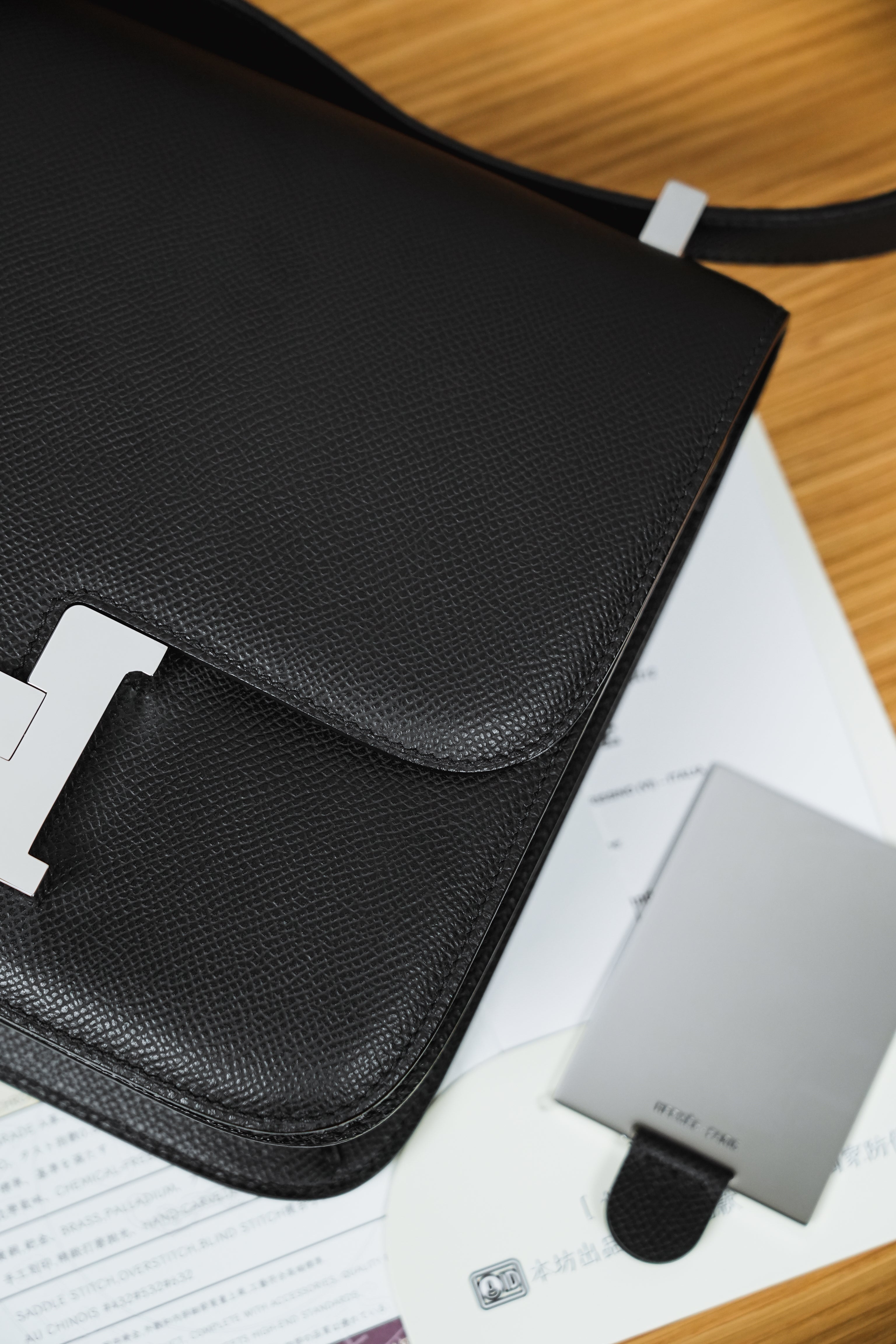 Constance- All Handmade Golden / Sliver Hardware  Noir Ep eather