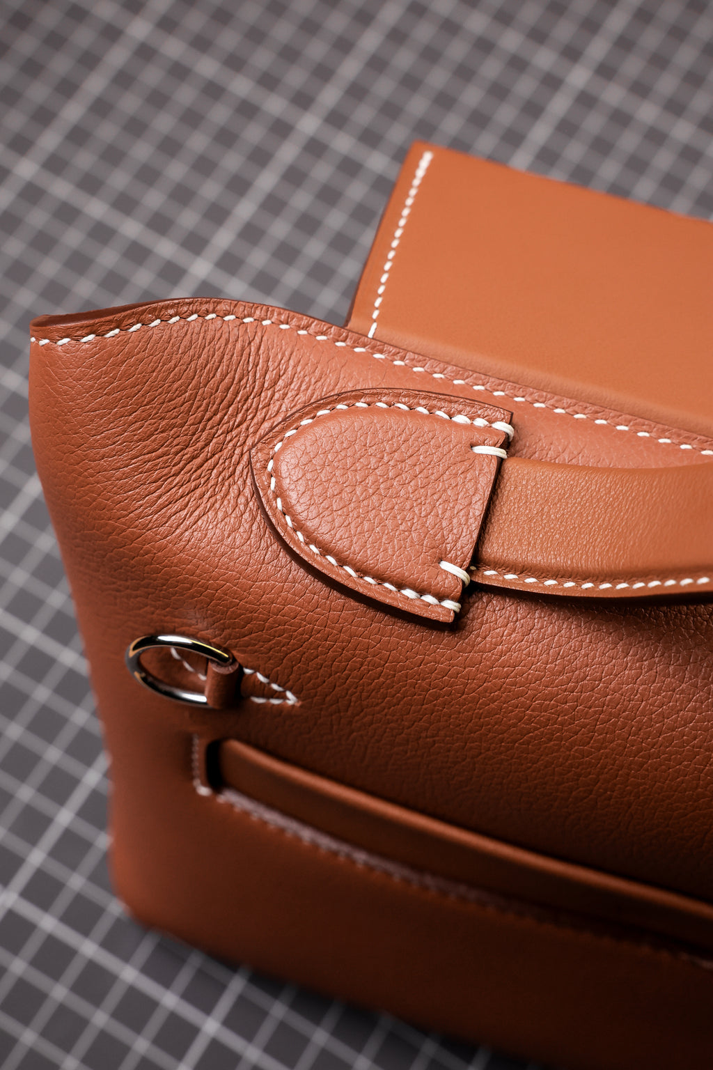 2424- All Handmade Golden / Sliver Hardware Golden brown TC eather