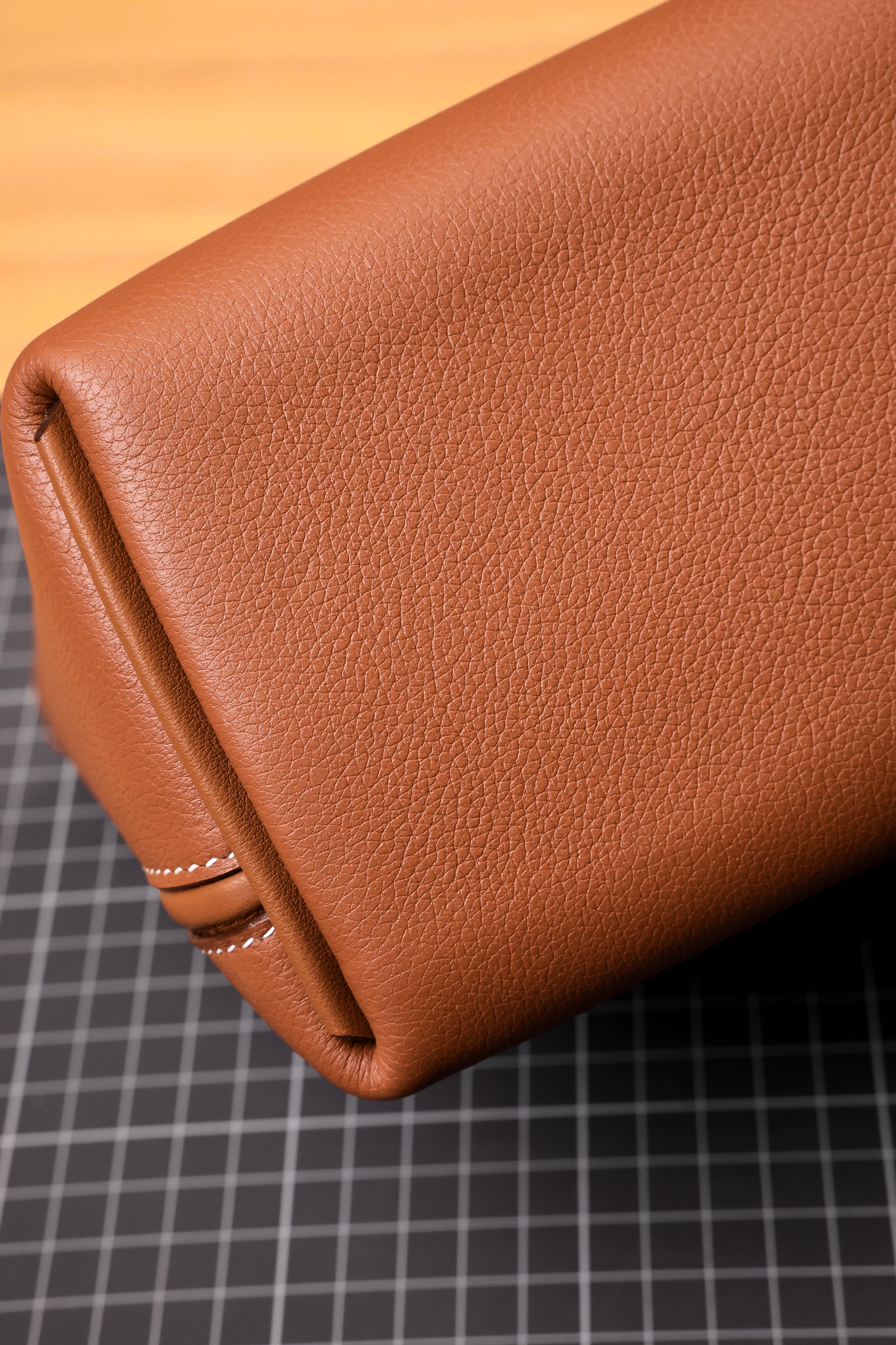 2424- All Handmade Golden / Sliver Hardware Golden brown TC eather