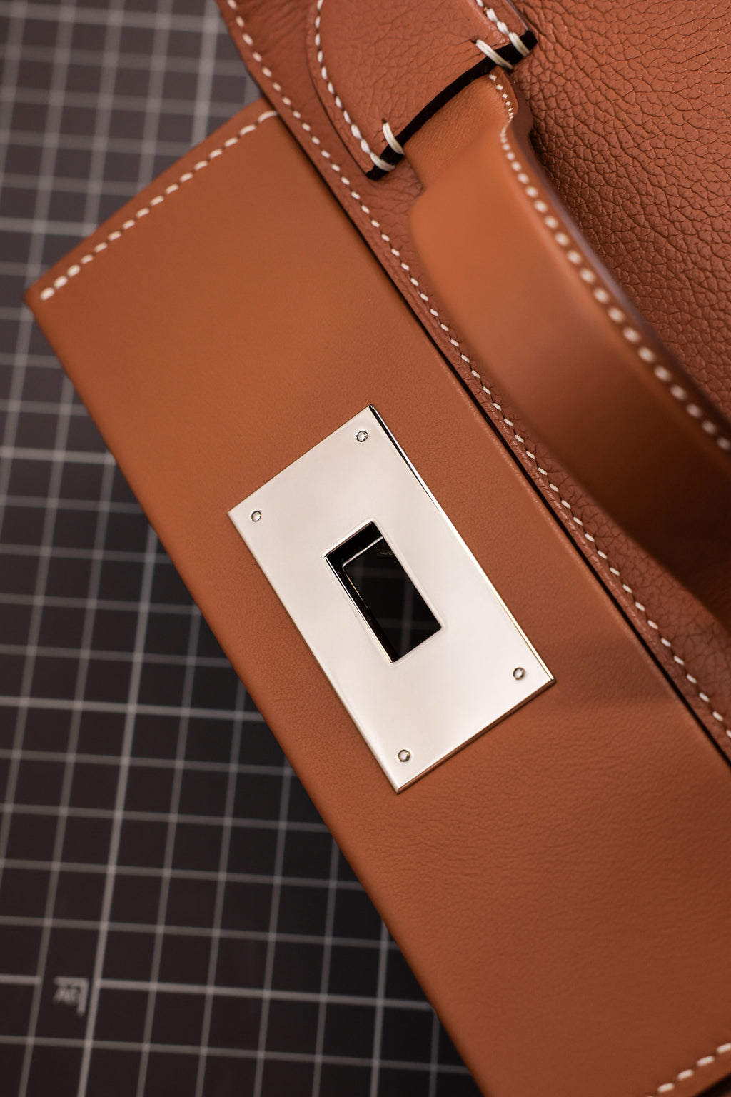 2424- All Handmade Golden / Sliver Hardware Golden brown TC eather