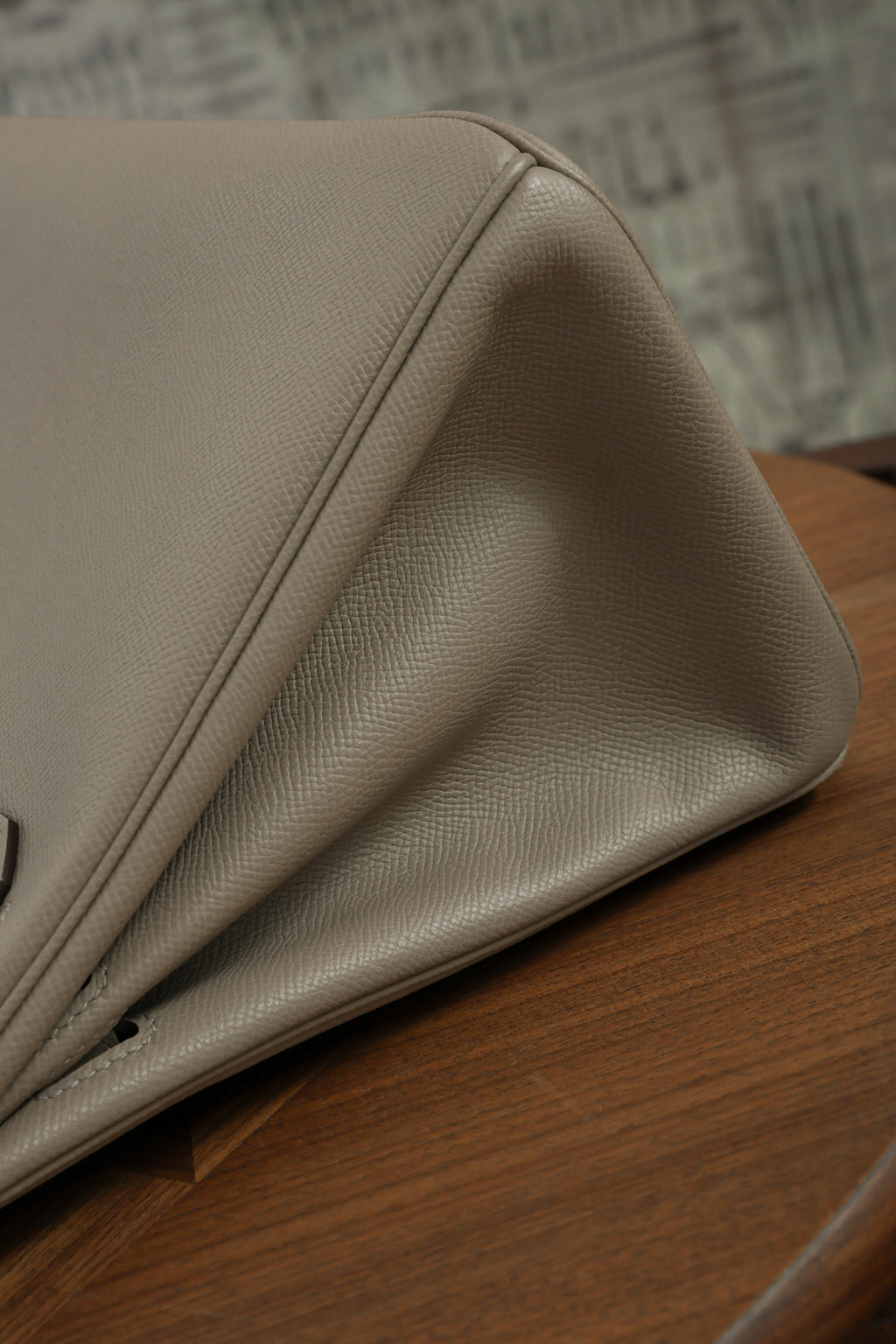 Birkin- All Handmade Golden / Sliver Gris Tourterelle  siwif leather