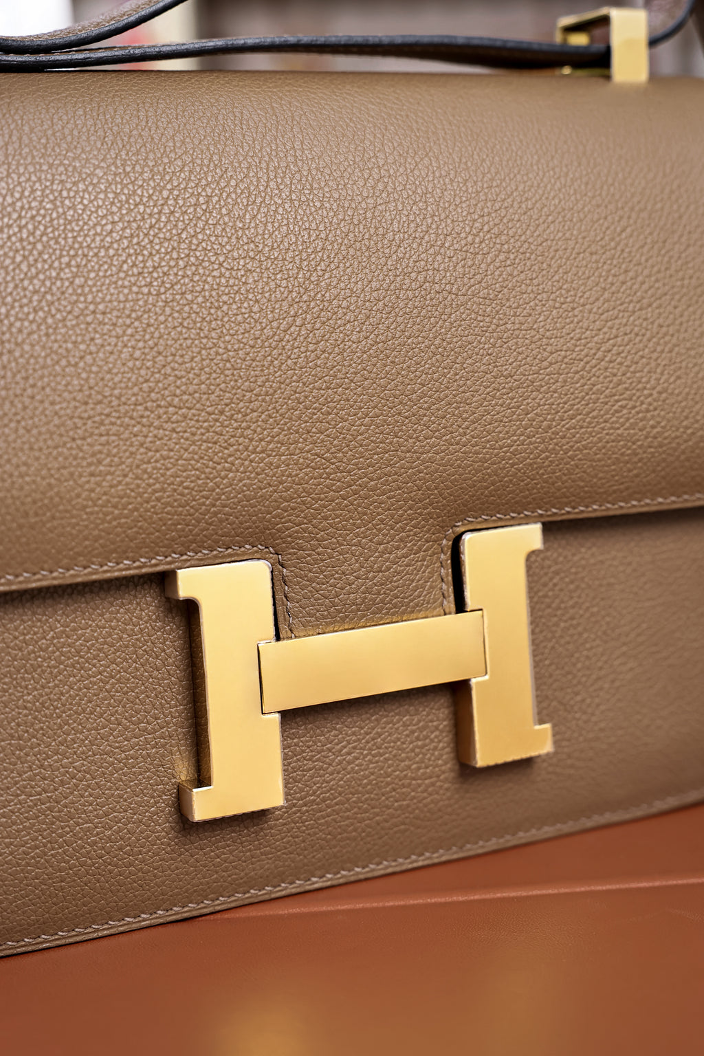 Constance- All Handmade Golden / Sliver Hardware  Beige de Weimar Ep eather