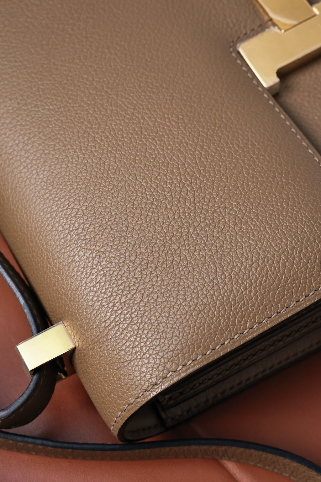 Constance- All Handmade Golden / Sliver Hardware  Beige de Weimar Ep eather