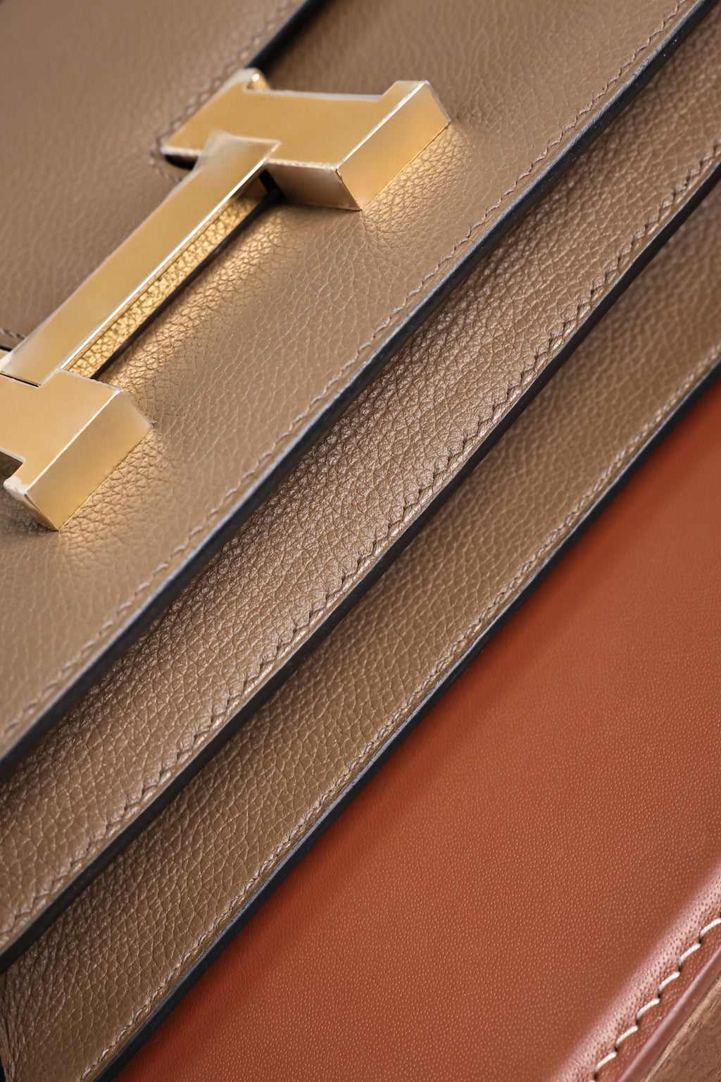 Constance- All Handmade Golden / Sliver Hardware  Beige de Weimar Ep eather