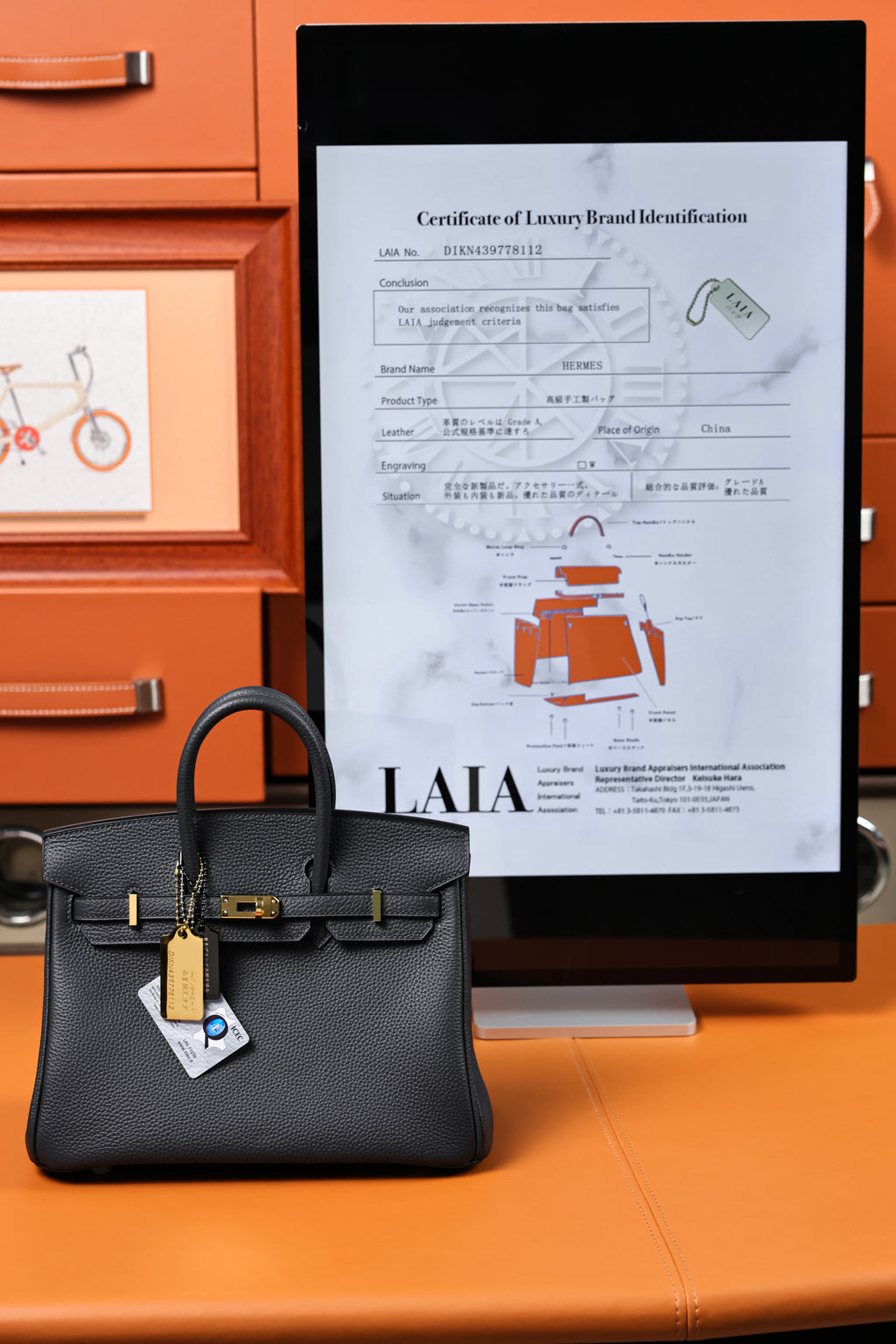 BK- All Handmade Golden / Sliver Hardware Nior togo leather