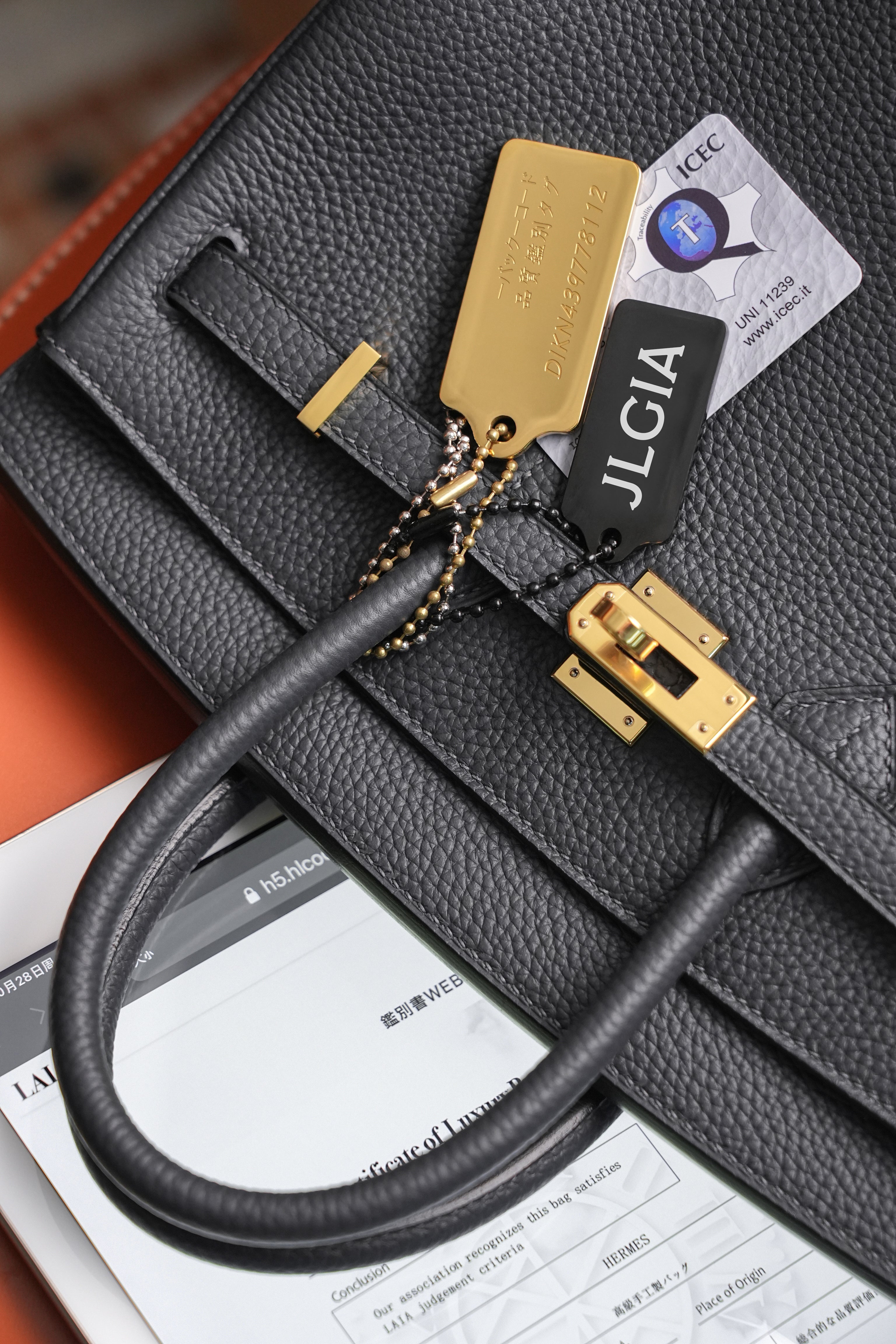 BK- All Handmade Golden / Sliver Hardware Nior togo leather