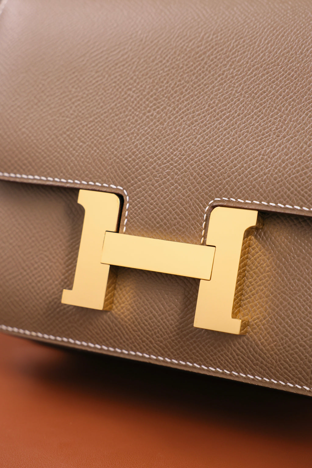 Constance- All Handmade Golden / Sliver Hardware Etoupe Ep eather