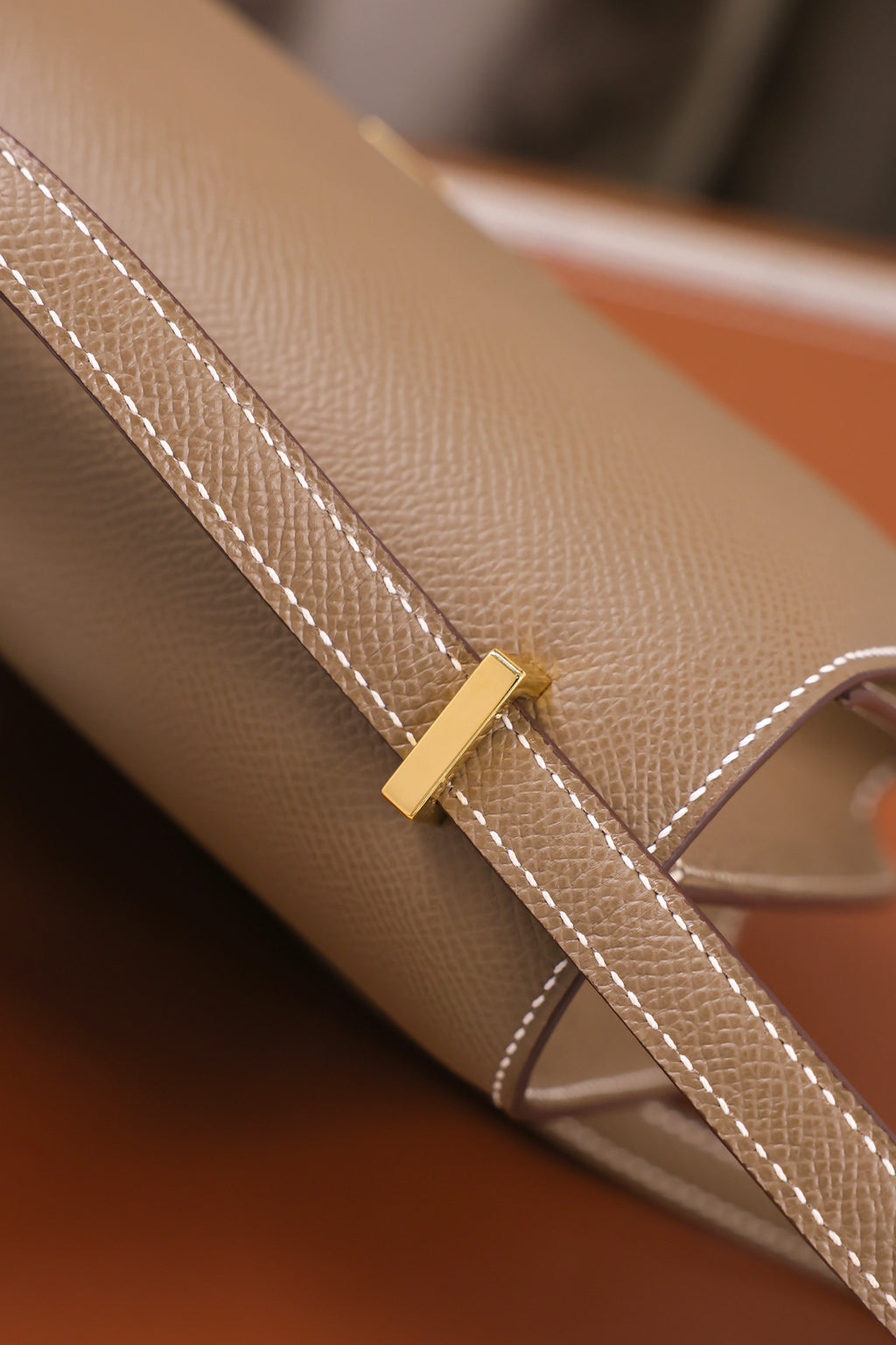 Constance- All Handmade Golden / Sliver Hardware Etoupe Ep eather