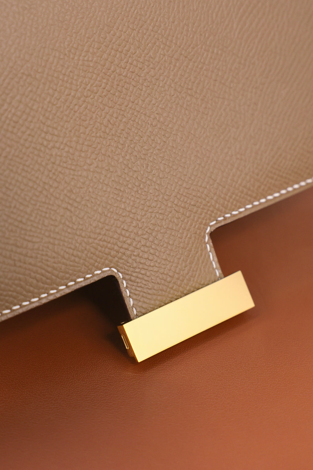 Constance- All Handmade Golden / Sliver Hardware Etoupe Ep eather