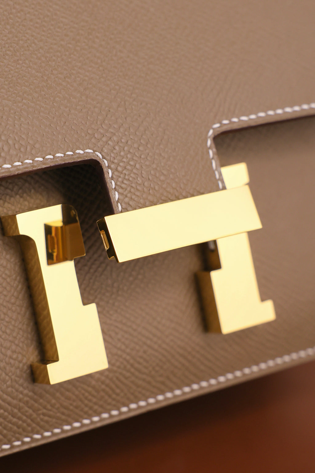 Constance- All Handmade Golden / Sliver Hardware Etoupe Ep eather