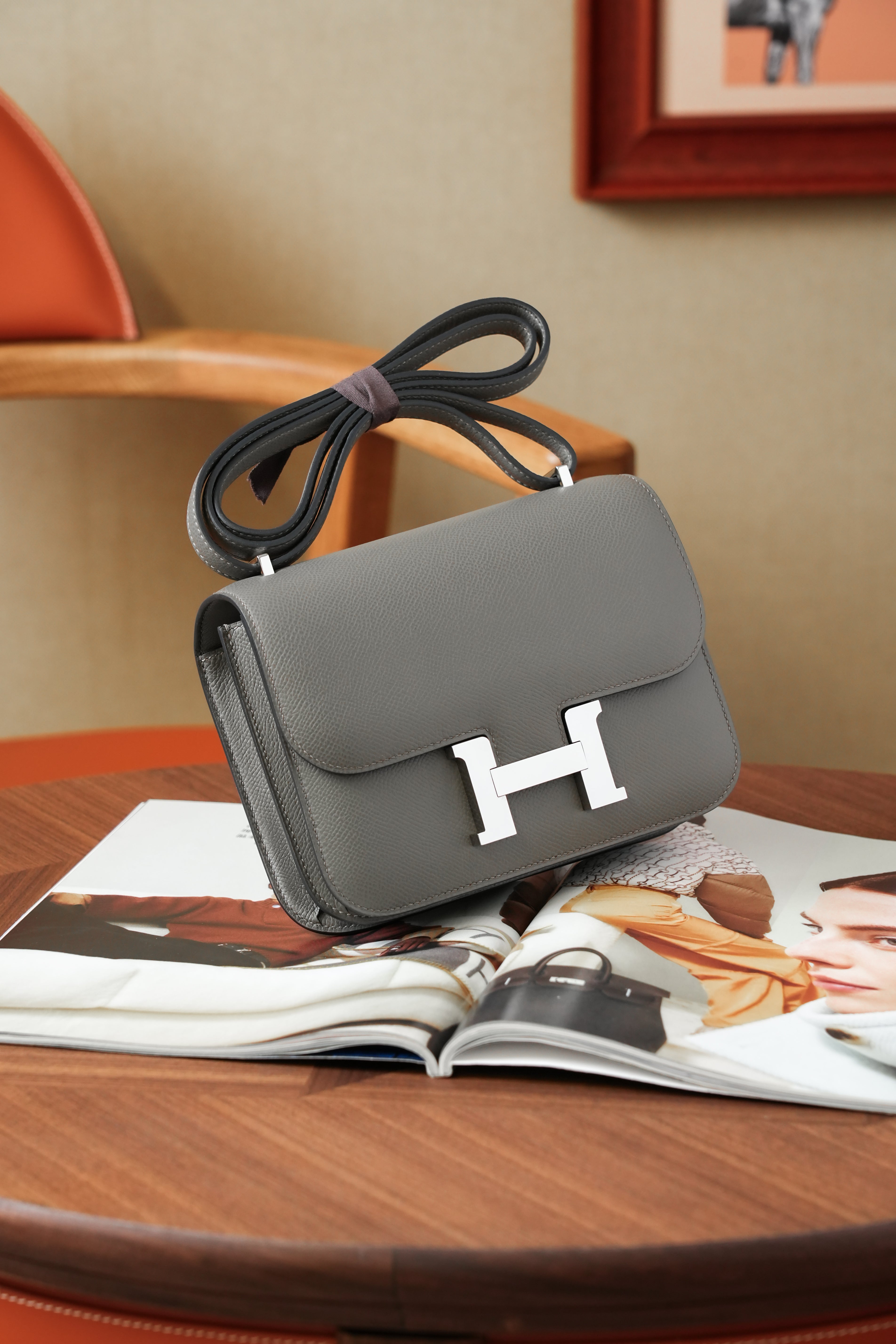 Constance- All Handmade Golden / Sliver Etain ep leather