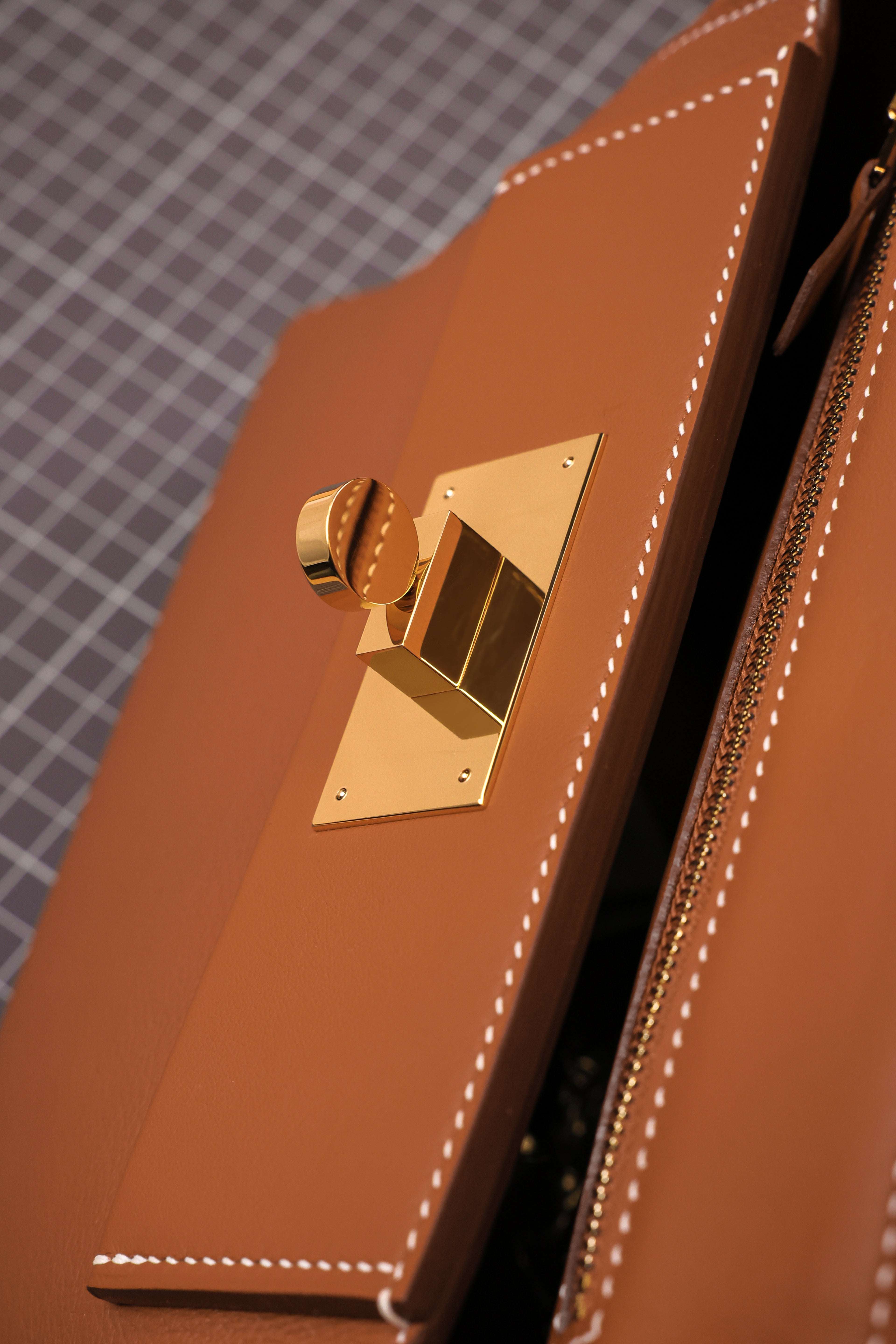 2424- All Handmade Golden / Sliver Hardware Elephant Grey  TC eather