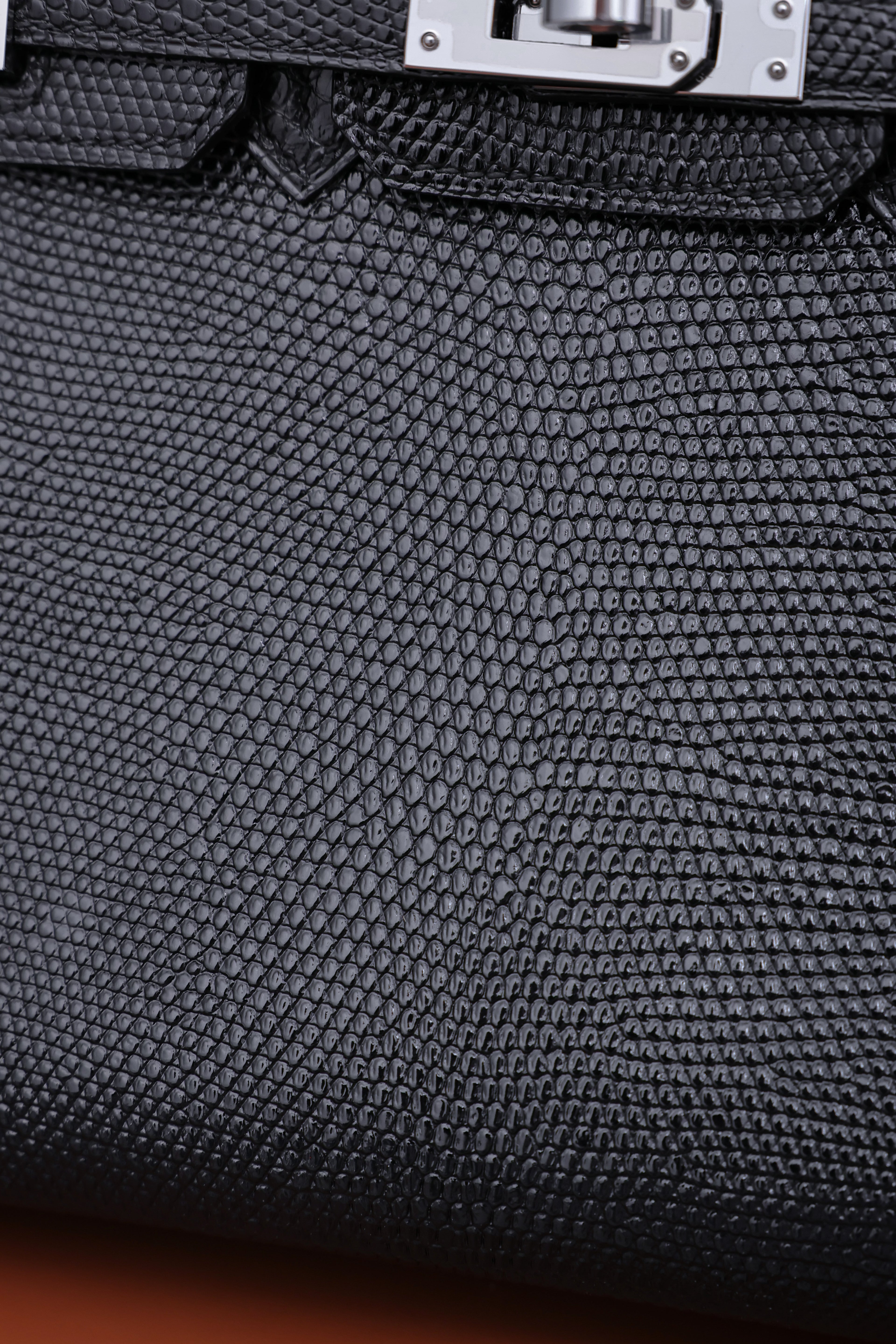 Birkin- All Handmade Golden / Sliver  Noir  lizard  leather