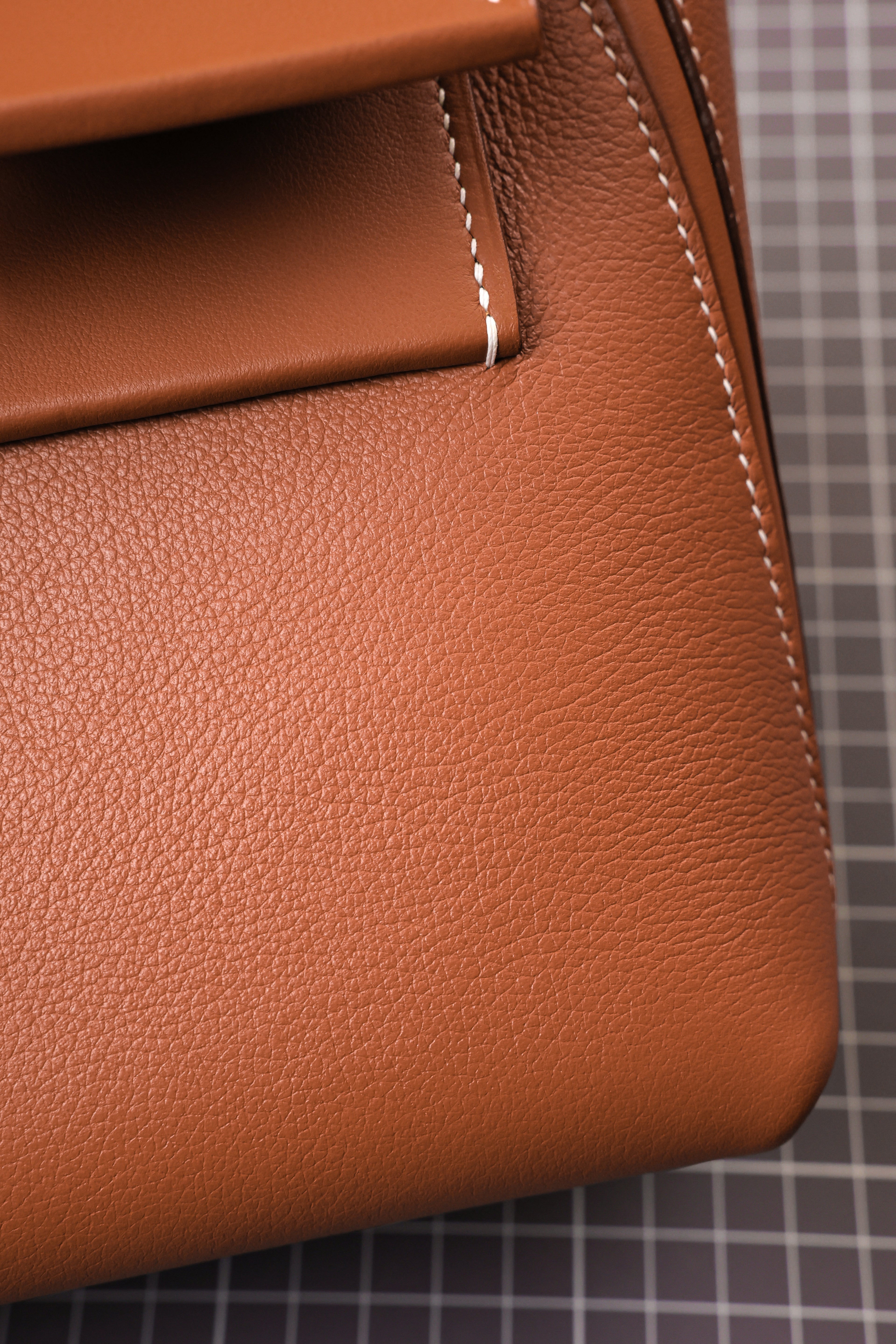 2424- All Handmade Golden / Sliver Hardware Elephant Grey  TC eather