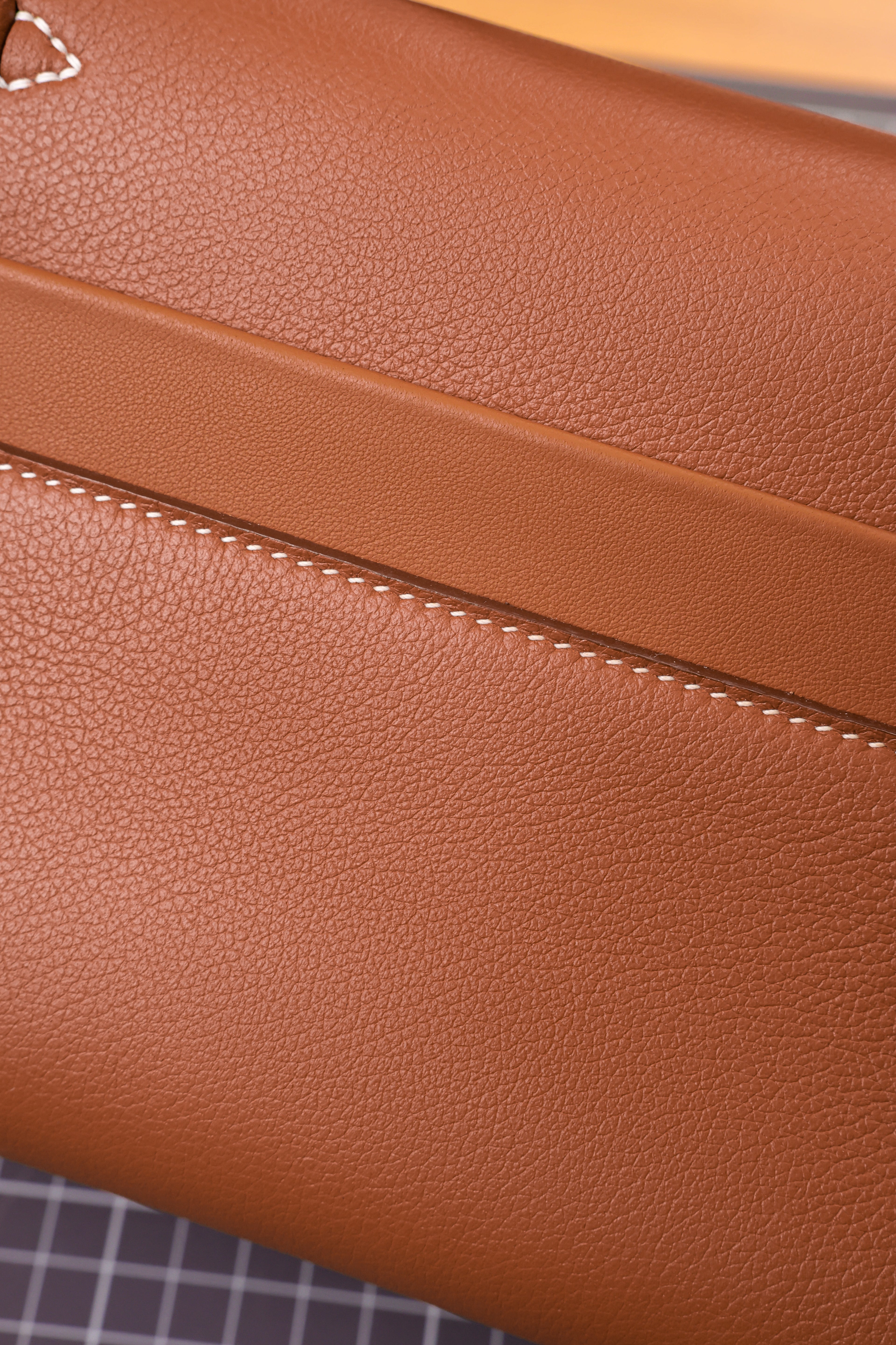 2424- All Handmade Golden / Sliver Hardware Elephant Grey  TC eather