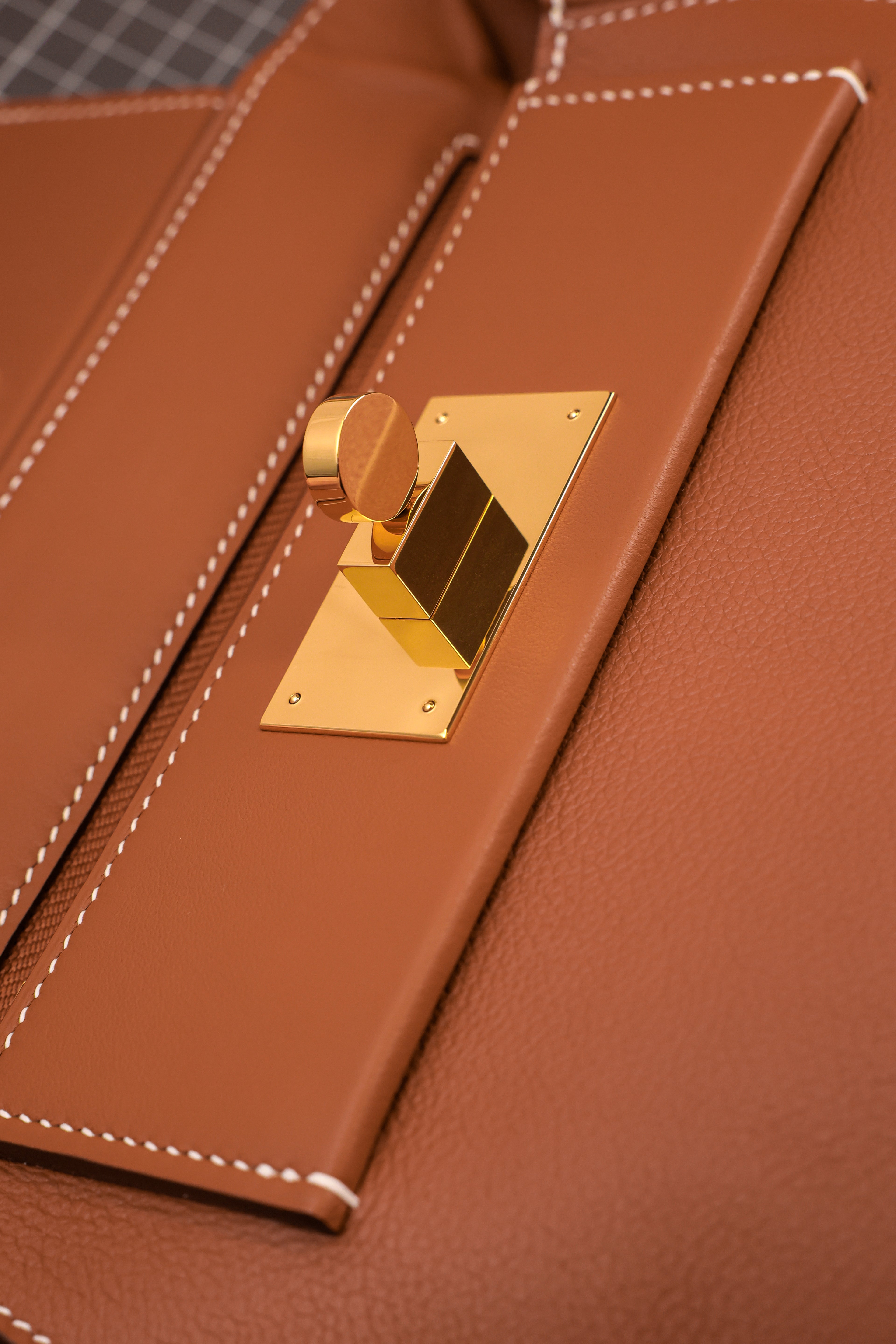 2424- All Handmade Golden / Sliver Hardware Elephant Grey  TC eather