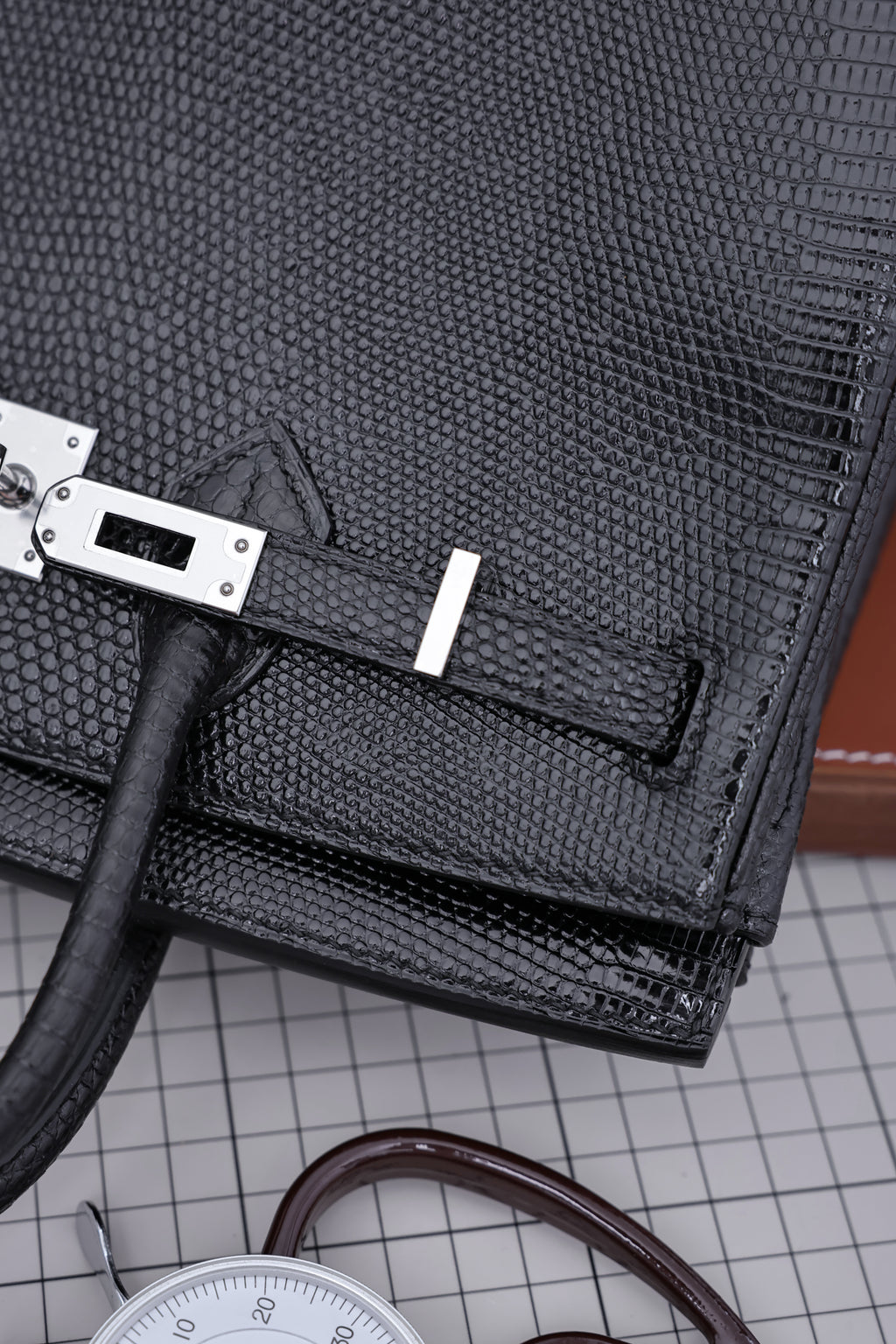 Birkin- All Handmade Golden / Sliver  Noir  lizard  leather