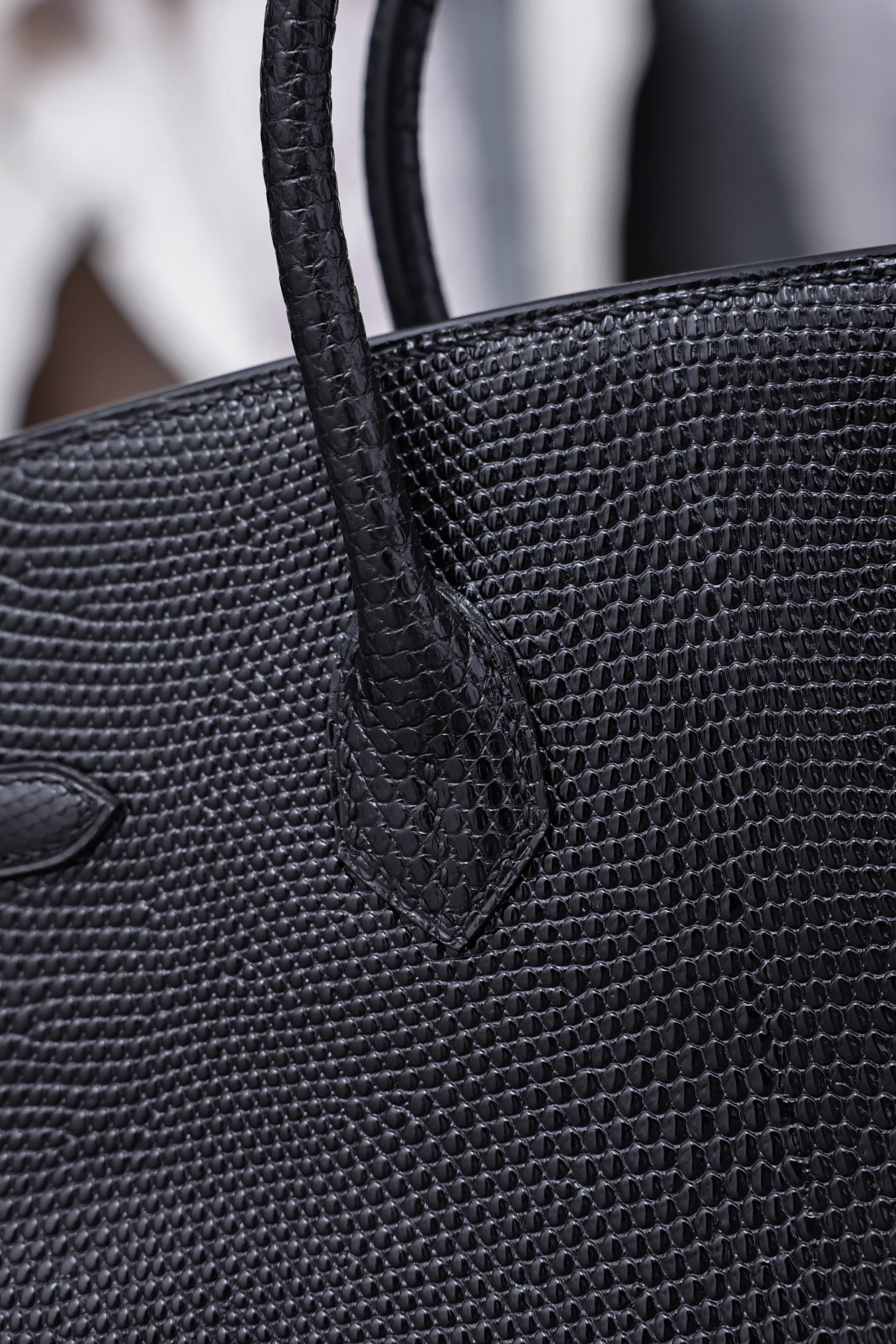 Birkin- All Handmade Golden / Sliver  Noir  lizard  leather