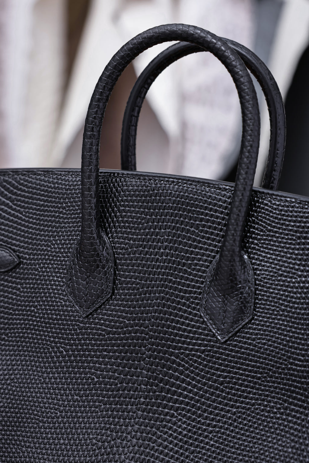 Birkin- All Handmade Golden / Sliver  Noir  lizard  leather