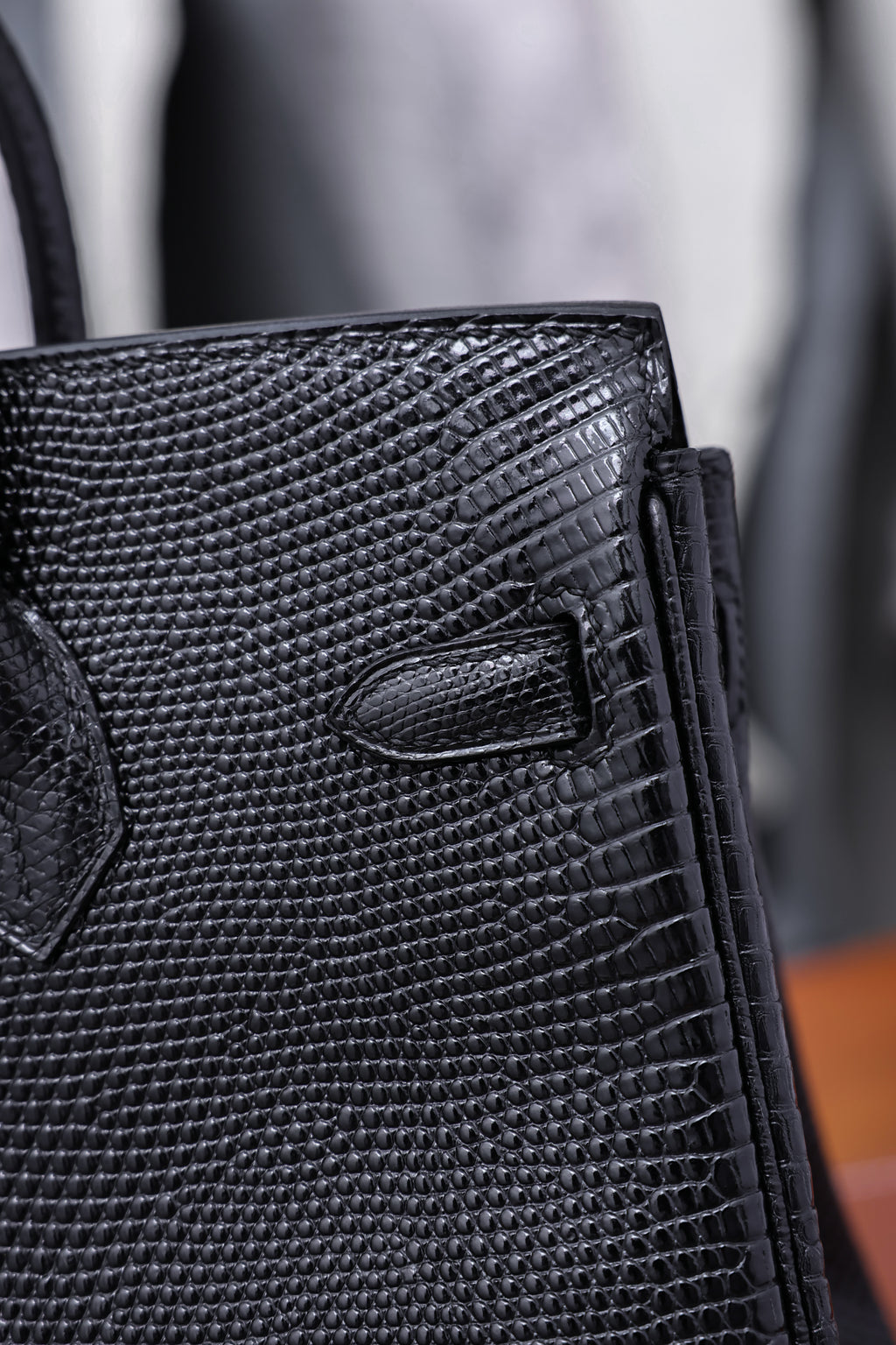 Birkin- All Handmade Golden / Sliver  Noir  lizard  leather