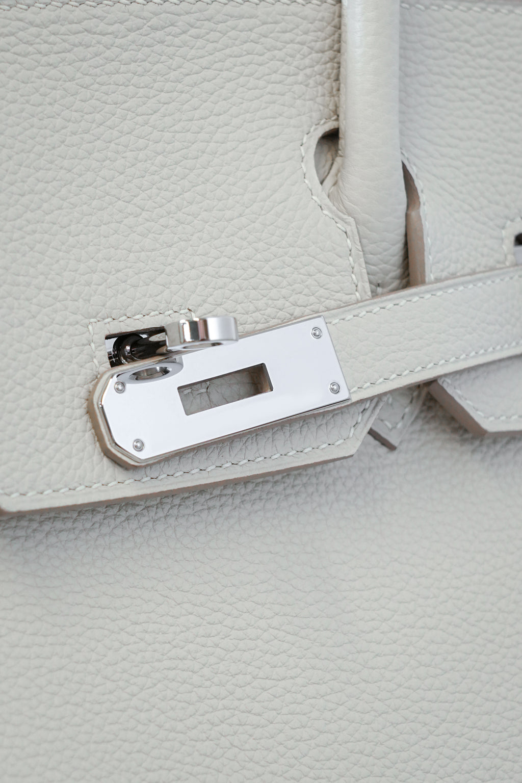 Birkin- All Handmade Golden / Sliver Craie swift leather