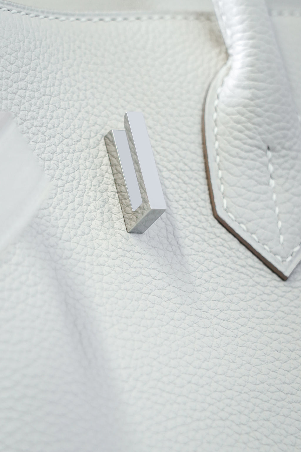 Birkin- All Handmade Golden / Sliver Craie swift leather