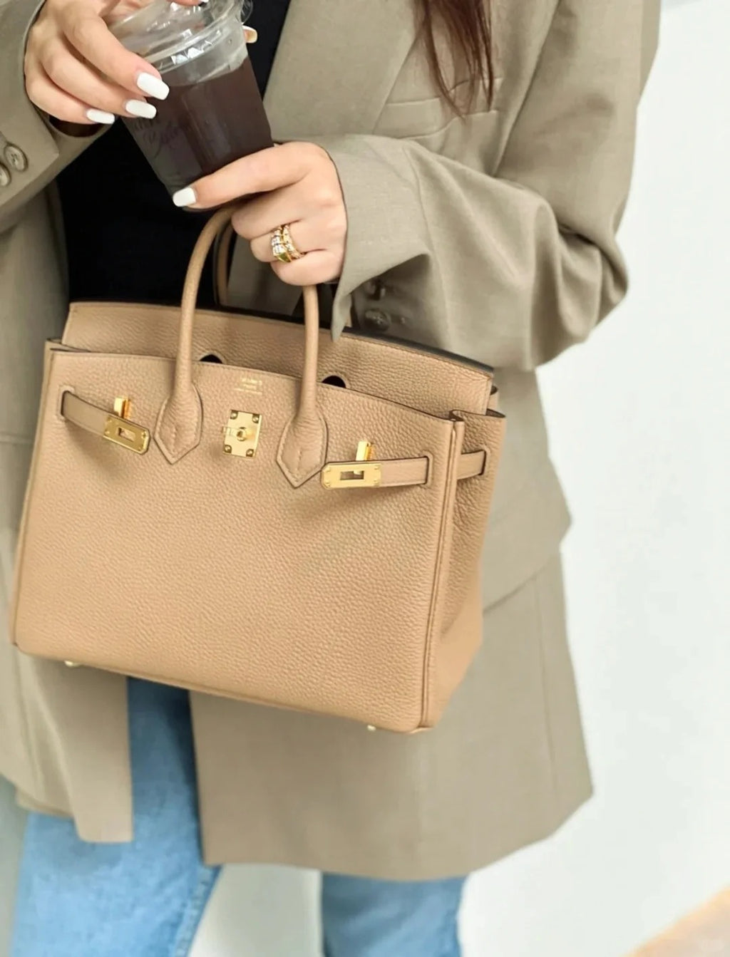 Birkin- All Handmade Golden / Sliver Chai  Crocodile/togo leather