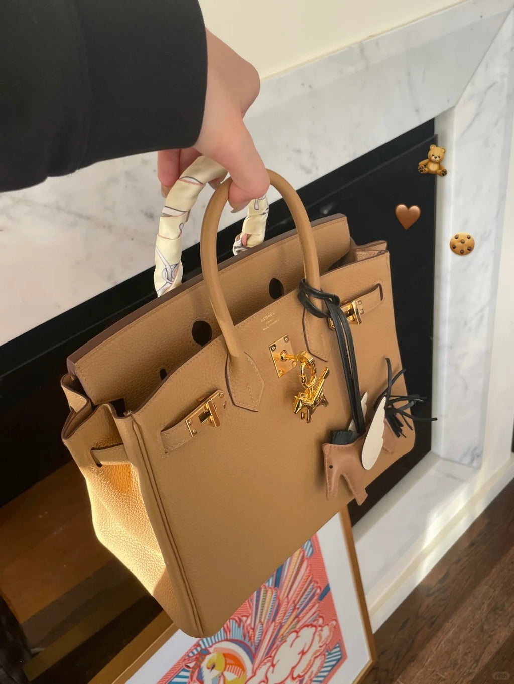 Birkin- All Handmade Golden / Sliver Chai  Crocodile/togo leather