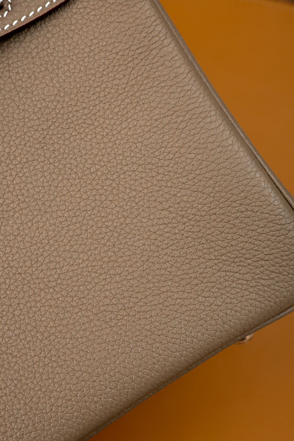 Birkin- All Handmade Golden / Sliver Etoupe swift leather