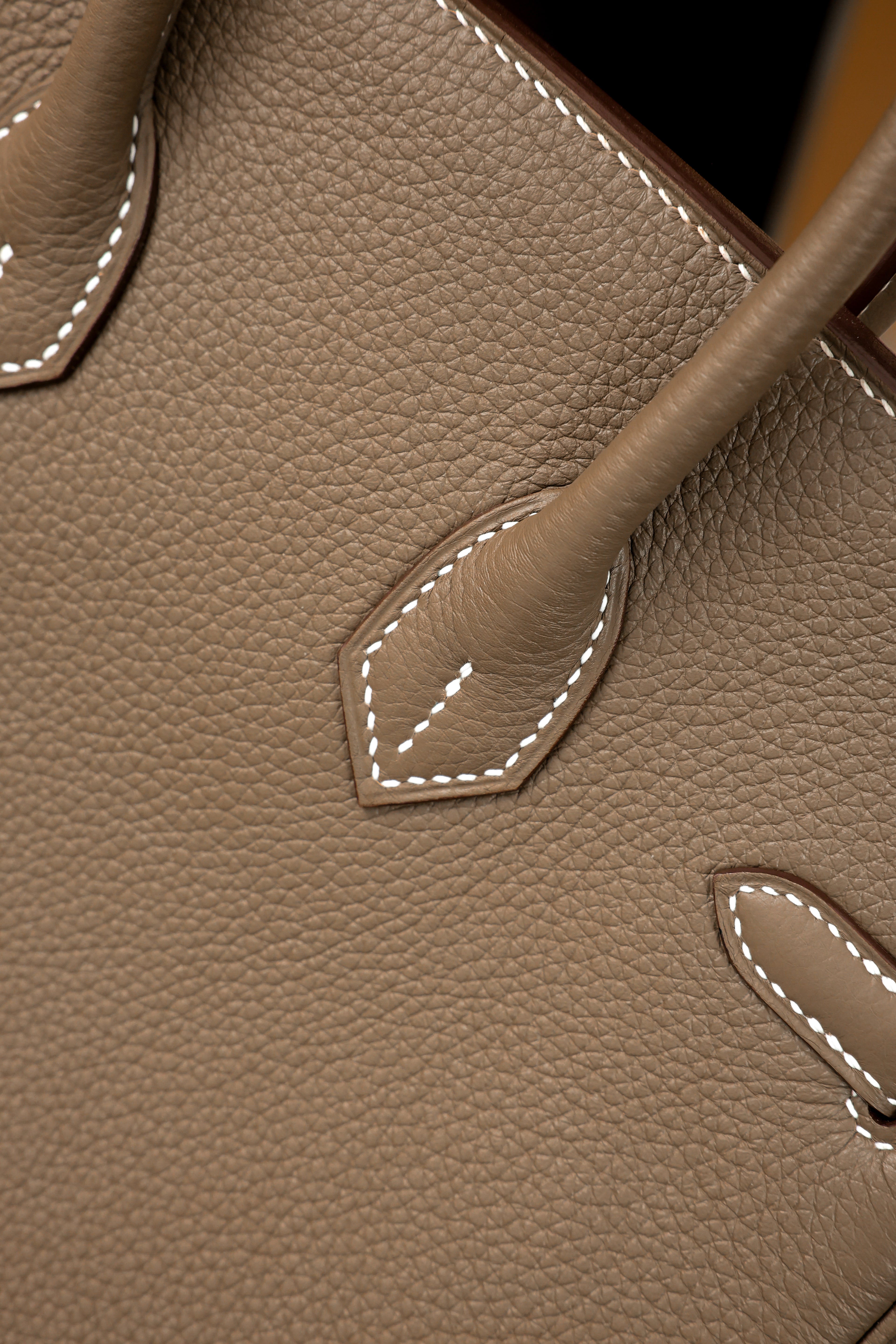 Birkin- All Handmade Golden / Sliver Etoupe swift leather