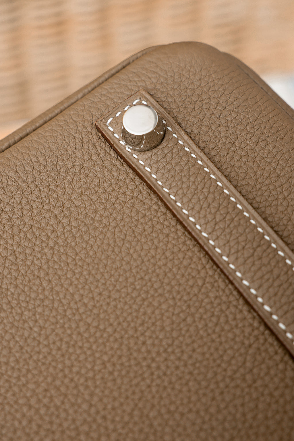 Birkin- All Handmade Golden / Sliver Etoupe swift leather