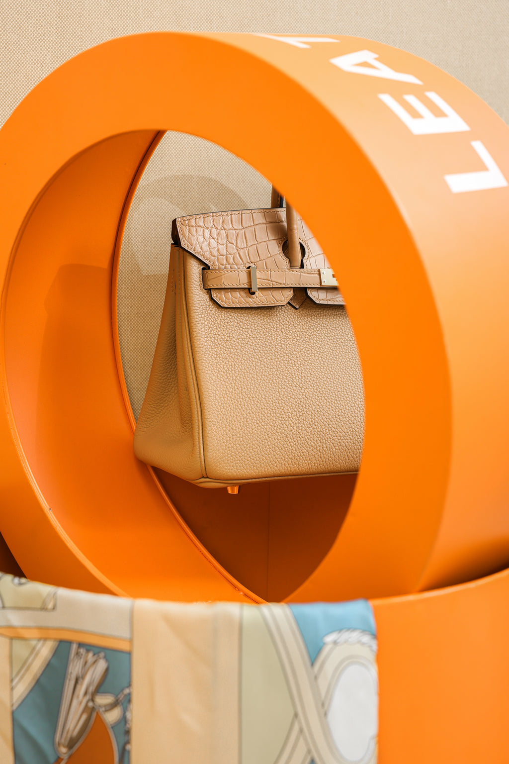 Birkin- All Handmade Golden / Sliver Chai  Crocodile/togo leather