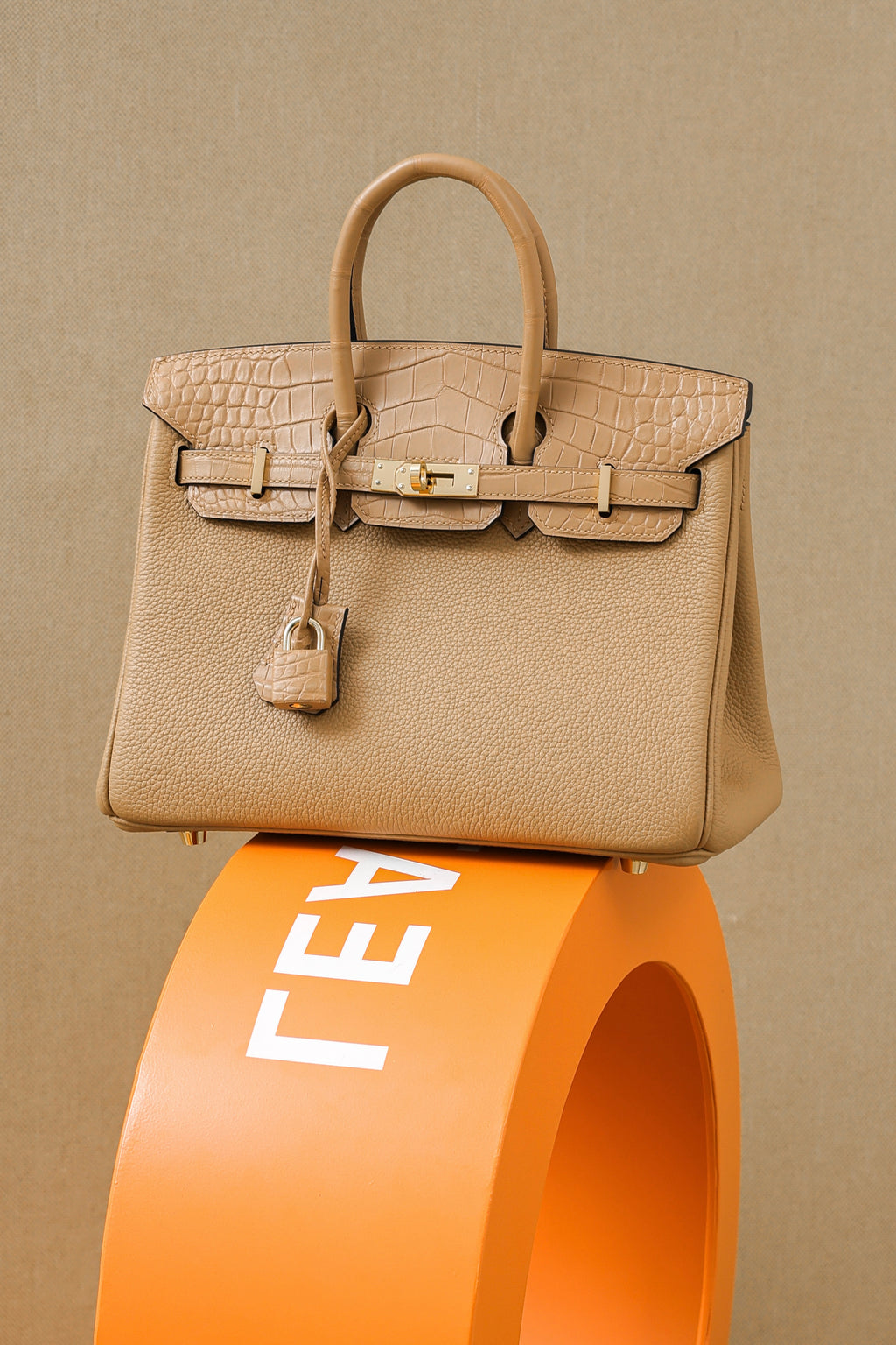 Birkin- All Handmade Golden / Sliver Chai  Crocodile/togo leather